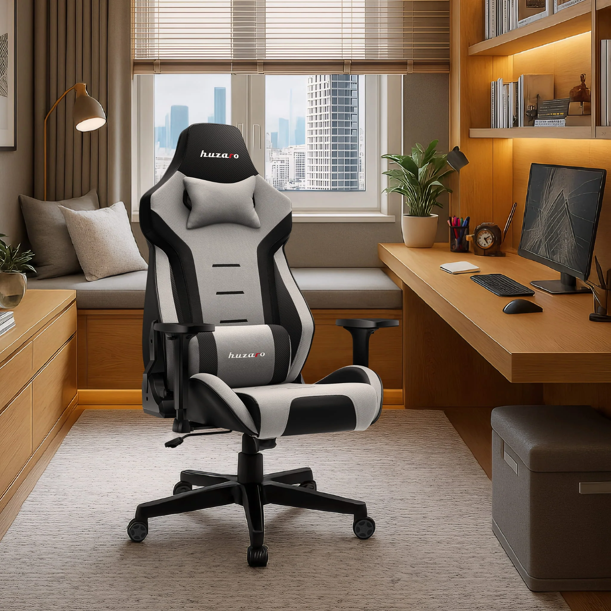 HUZARO FORCE 7.6 Grau Gaming-Stuhl - Image 4