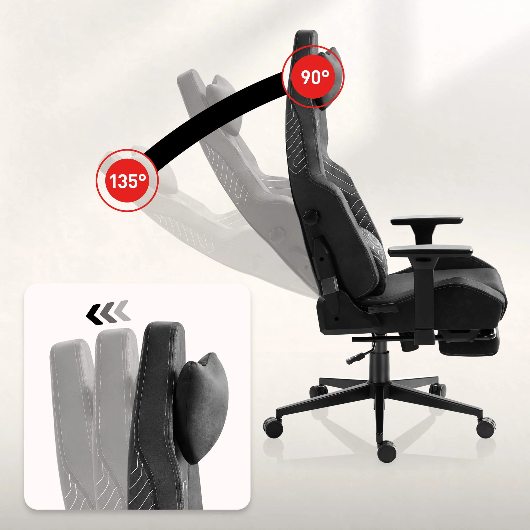 Huzaro Force 8.1 Schwarz Gaming Stuhl - Image 6