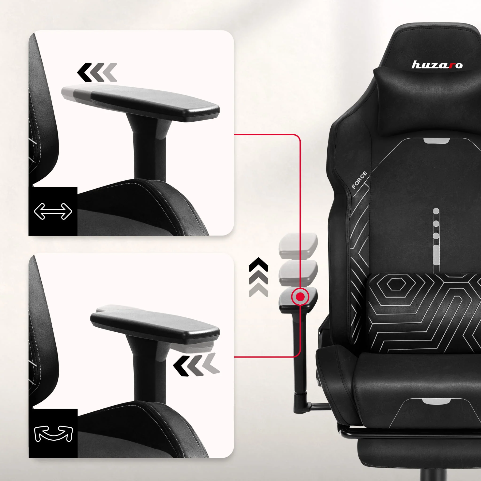 Huzaro Force 8.1 Schwarz Gaming Stuhl - Image 7