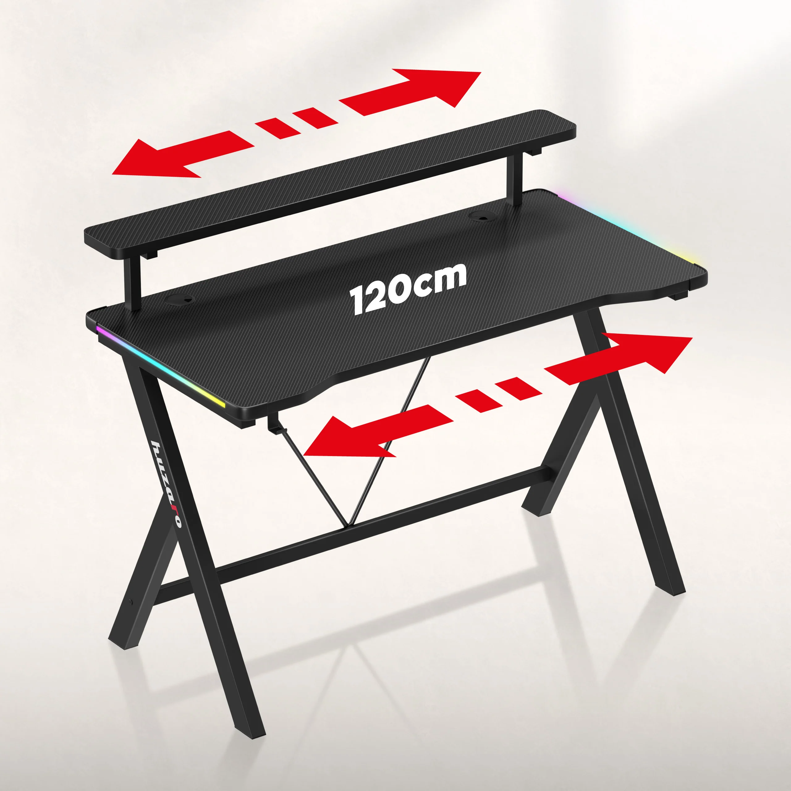 Huzaro Hero 1.9 RGB LED Gaming-Schreibtisch 120 cm - Image 17