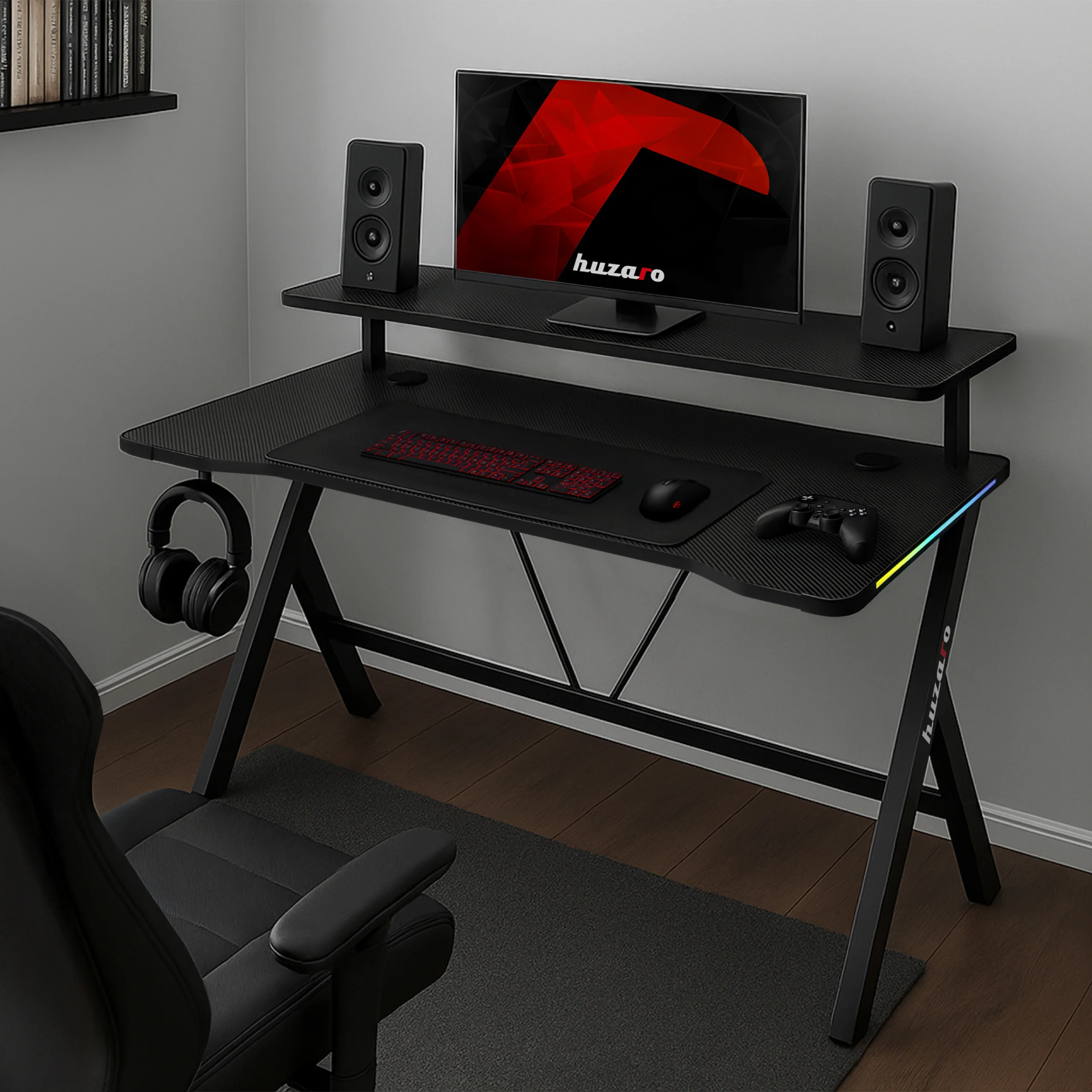 Huzaro Hero 1.9 RGB LED Gaming-Schreibtisch 120 cm - Image 4