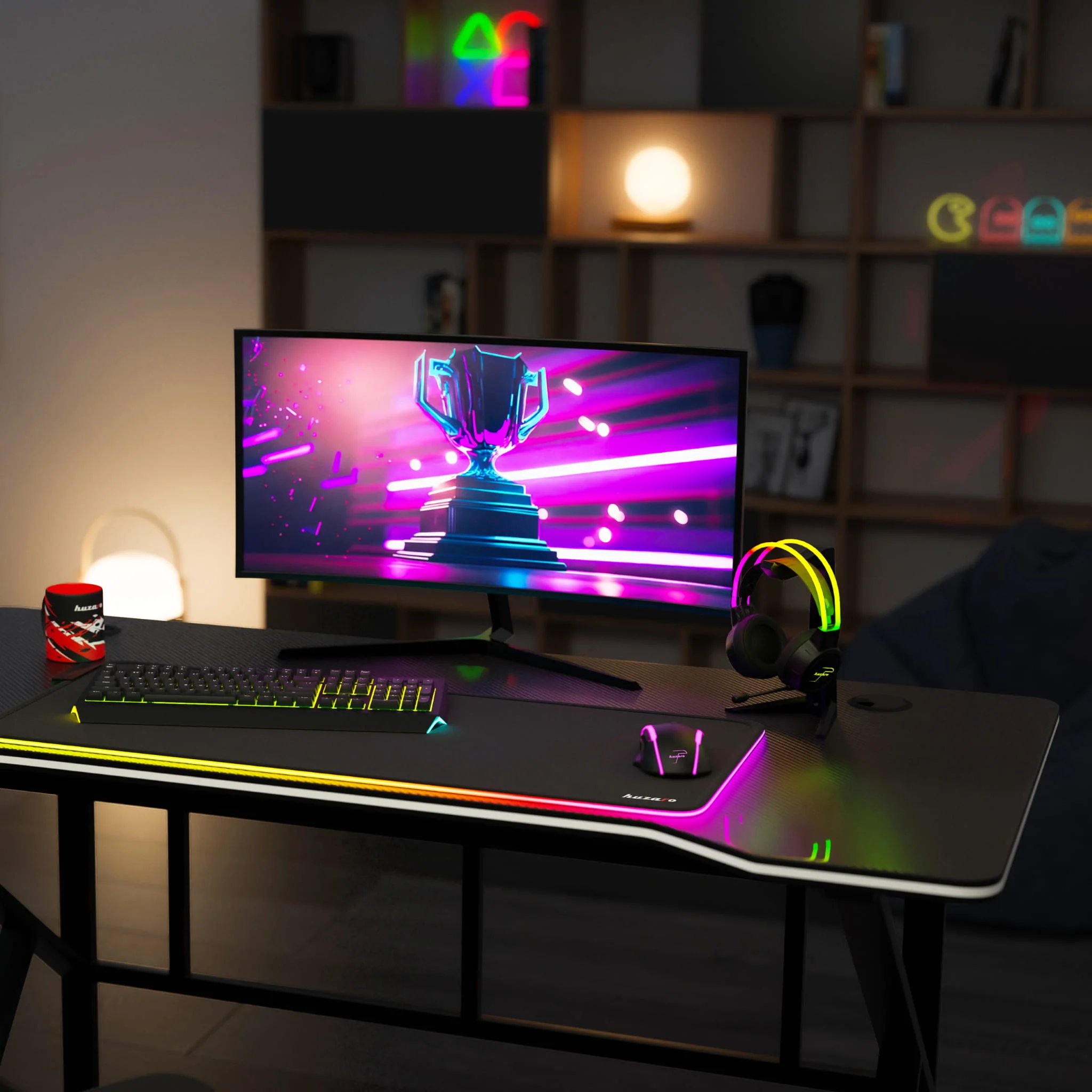 Huzaro Hero 1.6 Gaming-Schreibtisch Schwarz - Image 4
