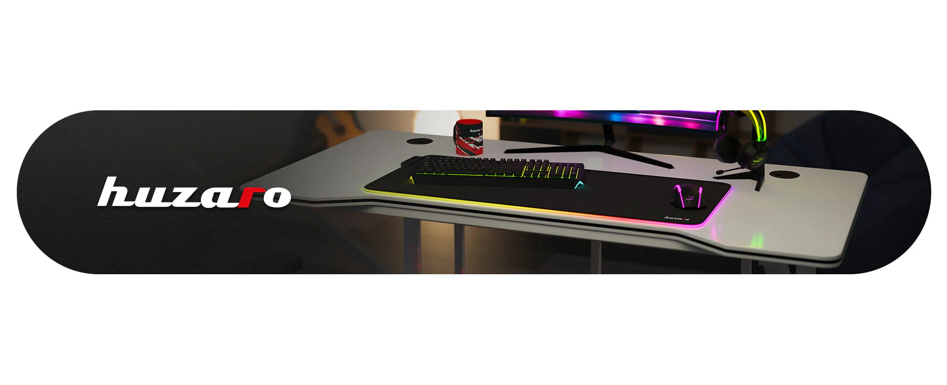 Huzaro Hero 1.6 Gaming-Schreibtisch Weiß - Image 13