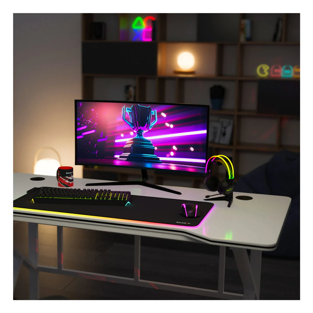 Huzaro Hero 1.6 Gaming-Schreibtisch Weiß - Image 6