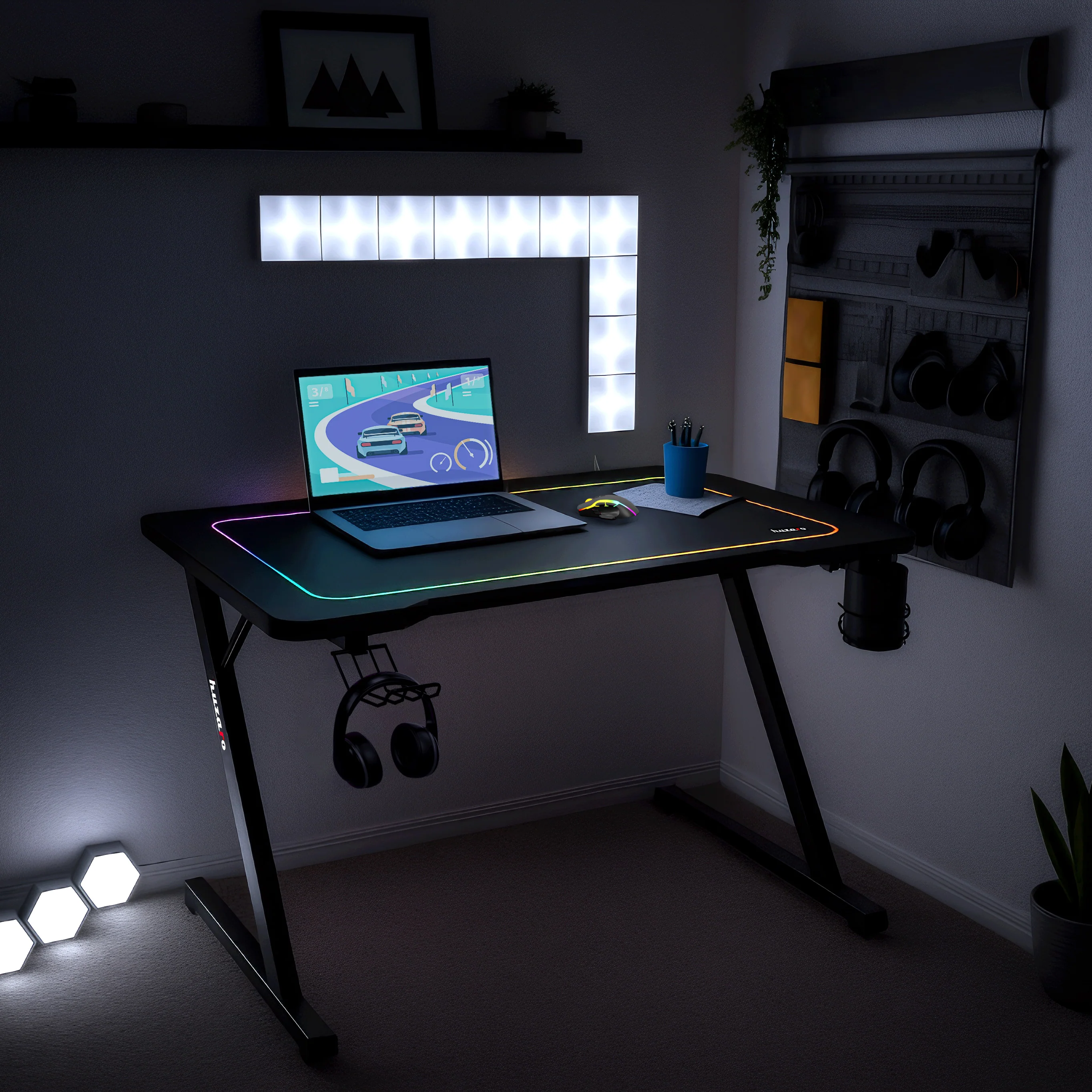 Huzaro Hero 1.8 Gaming-Schreibtisch Schwarz - Image 3