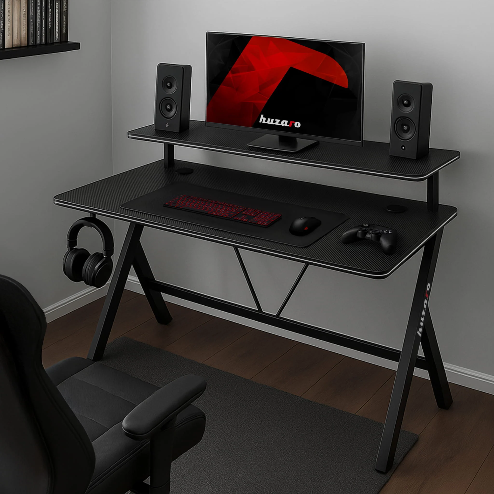 Huzaro Hero 1.9 Gaming-Schreibtisch Schwarz - Image 4