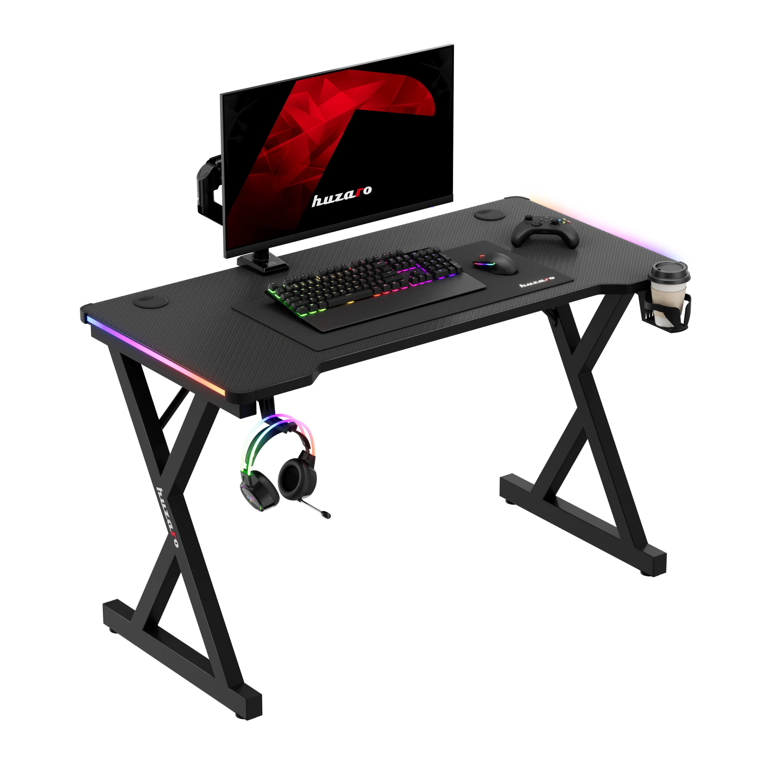 Huzaro Hero 2.3 RGB Gaming-Schreibtisch LED 120 cm - Image 10