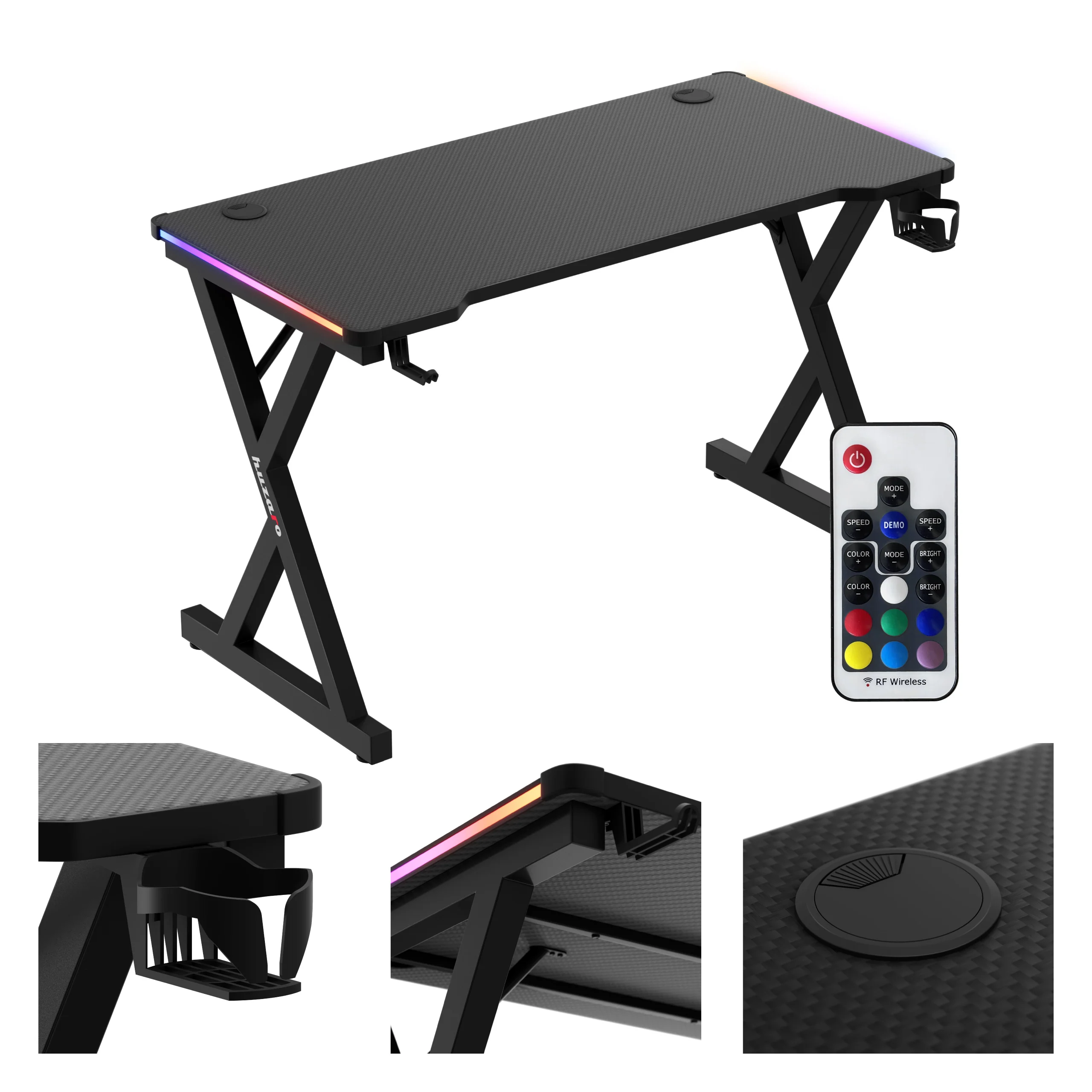 Huzaro Hero 2.3 RGB Gaming-Schreibtisch LED 120 cm - Image 11