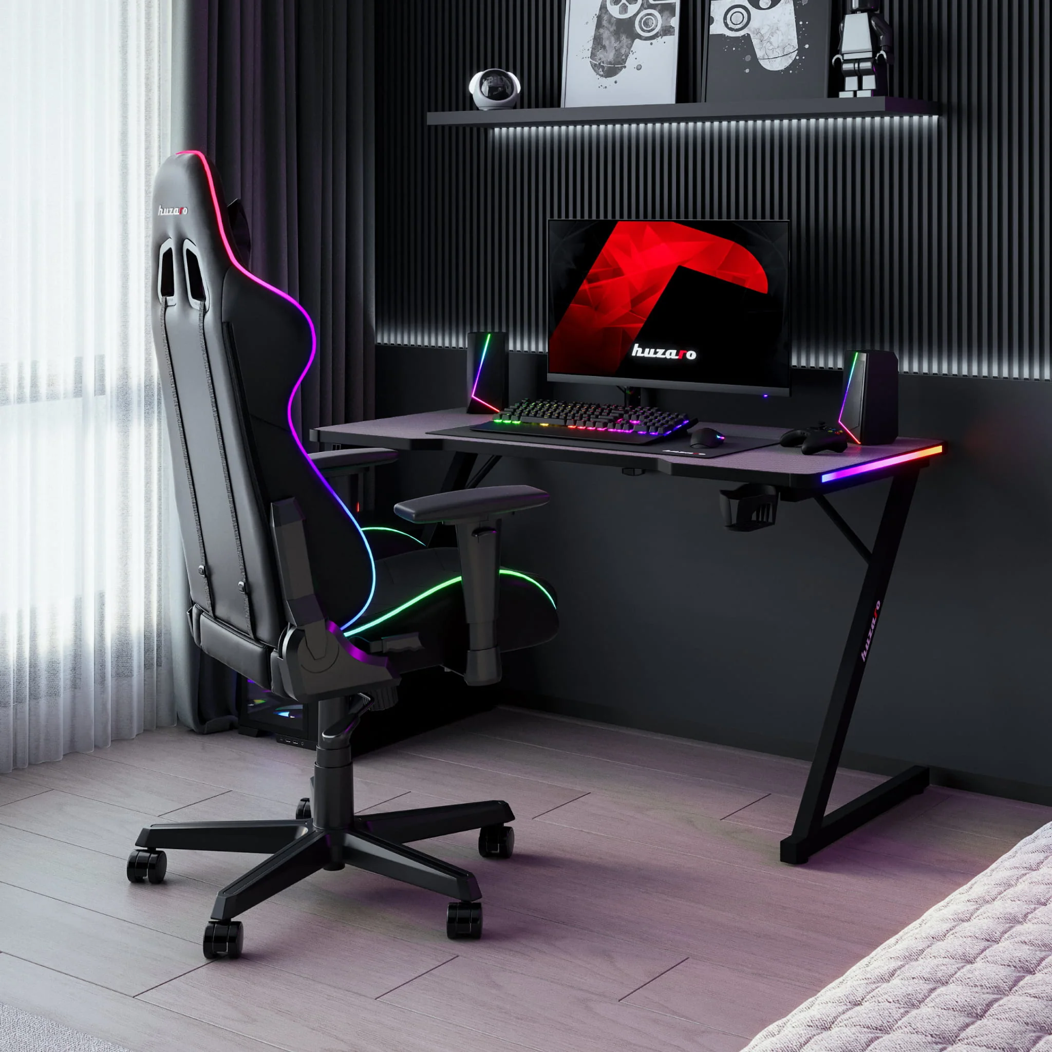Huzaro Hero 2.5 RGB-LED-Gaming-Tisch - Image 4