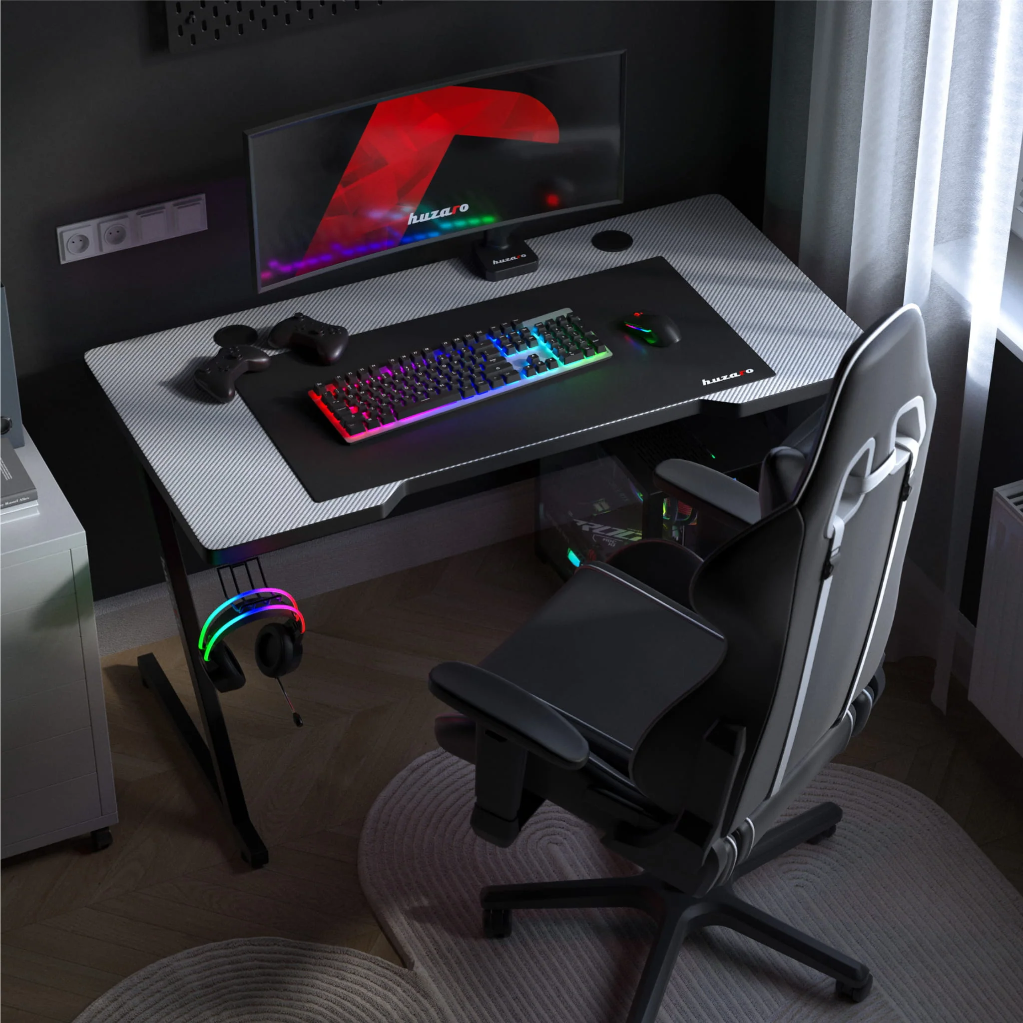 Huzaro Hero 2.5 Weiß Gaming-Schreibtisch - Image 6