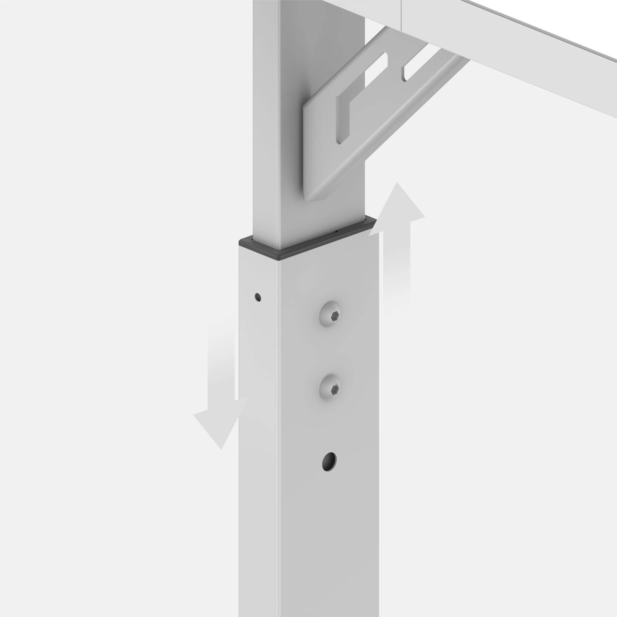 HUZARO Hero 2.6 Weiß Gaming-Schreibtisch Höhenverstellung - Image 14