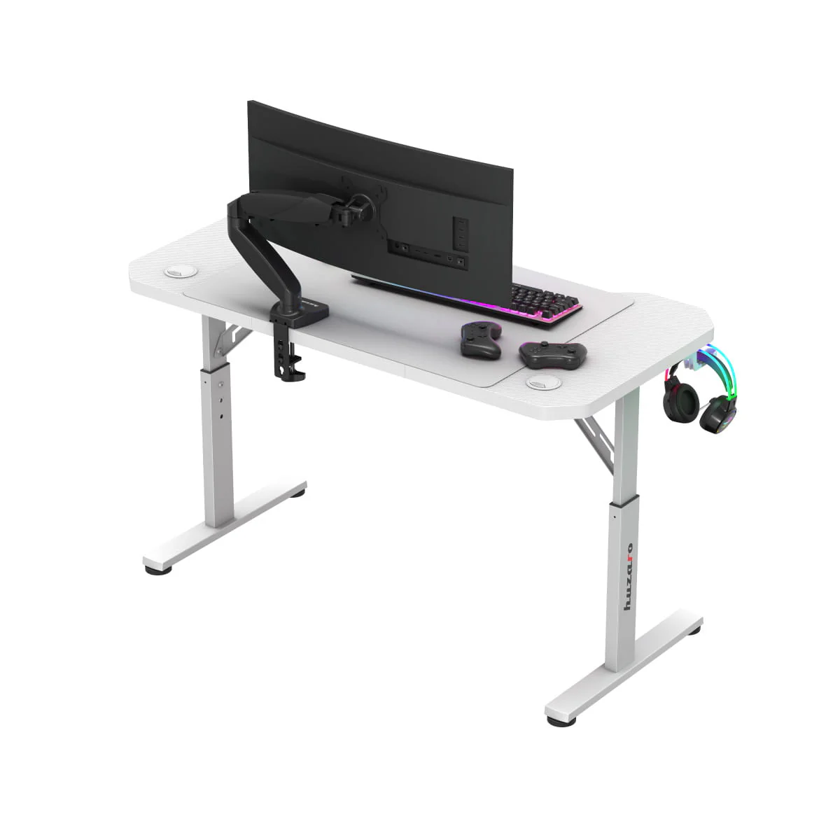 HUZARO Hero 2.6 Weiß Gaming-Schreibtisch Höhenverstellung - Image 7