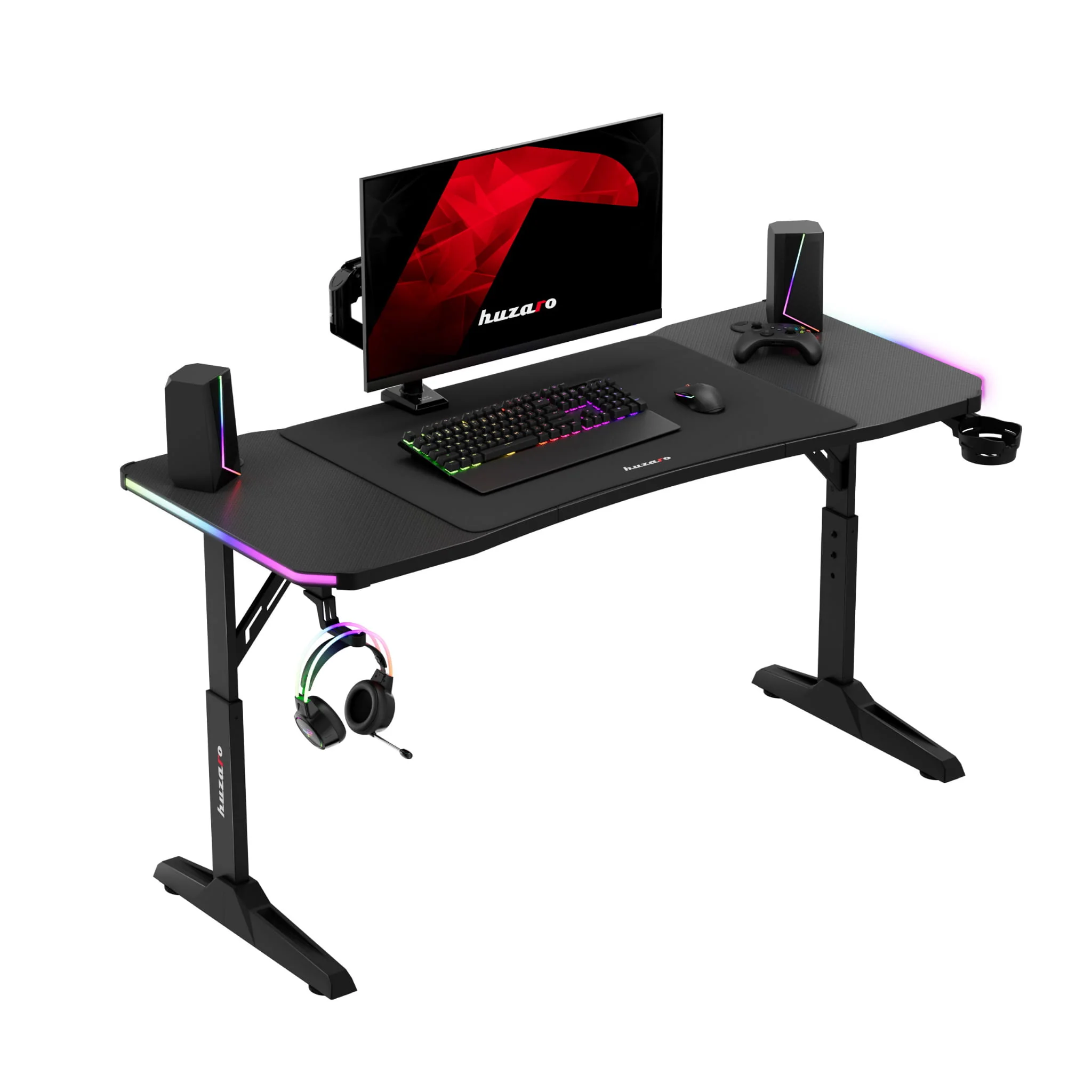 Huzaro Hero 3.6 Schwarzer Gaming-Schreibtisch 140 cm - Image 10