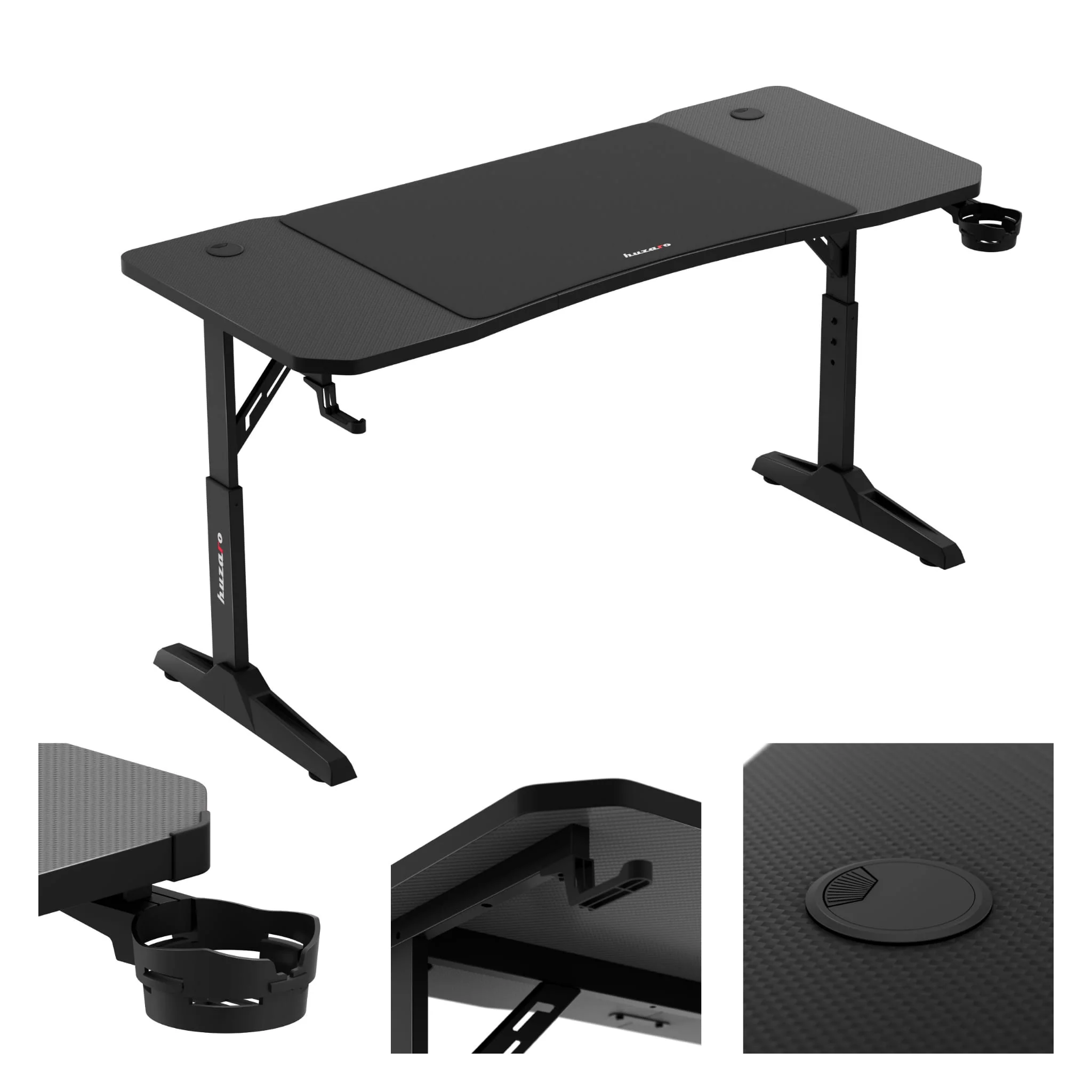 Huzaro Hero 3.6 Schwarzer Gaming-Schreibtisch 140 cm - Image 10