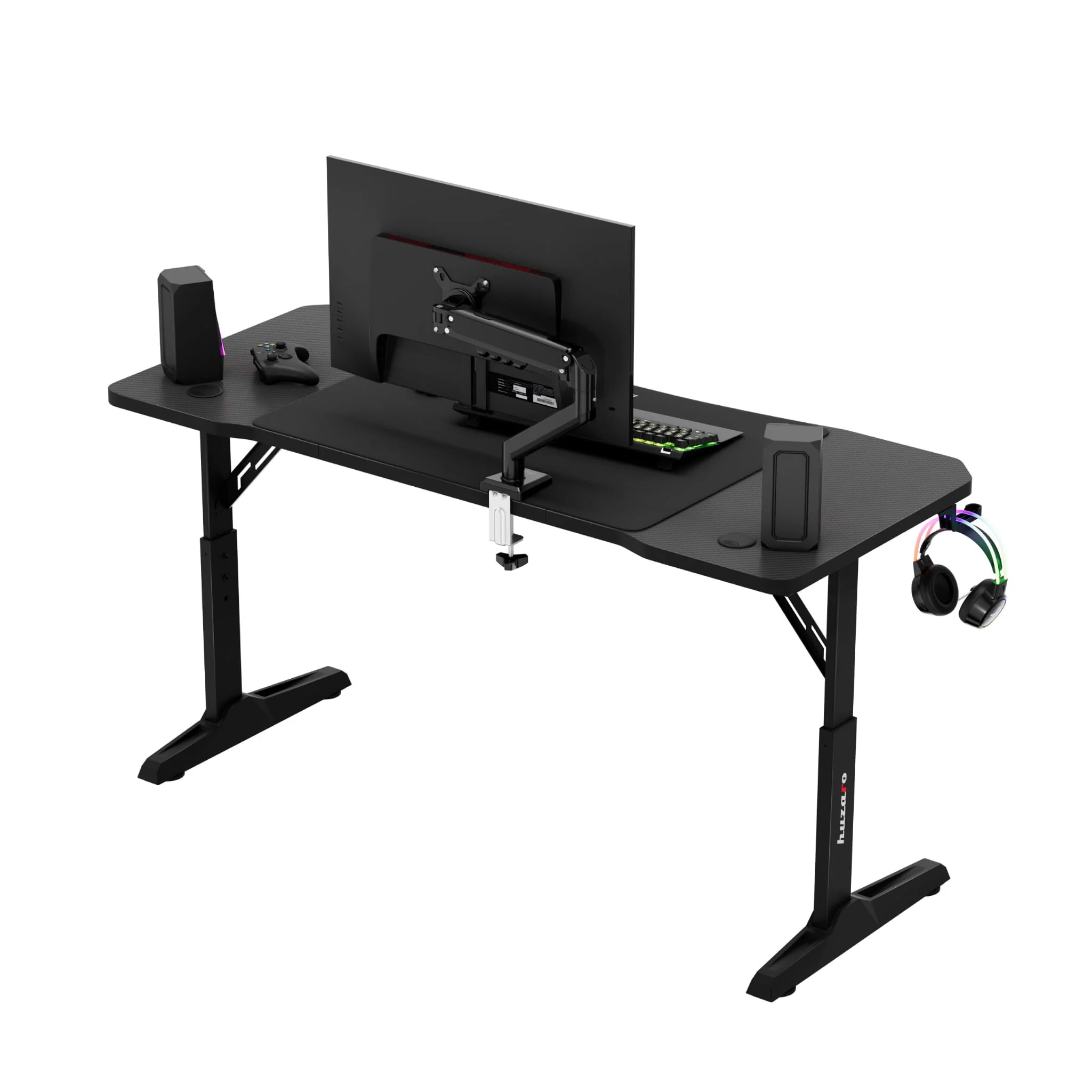 Huzaro Hero 3.6 Schwarzer Gaming-Schreibtisch 140 cm - Image 6