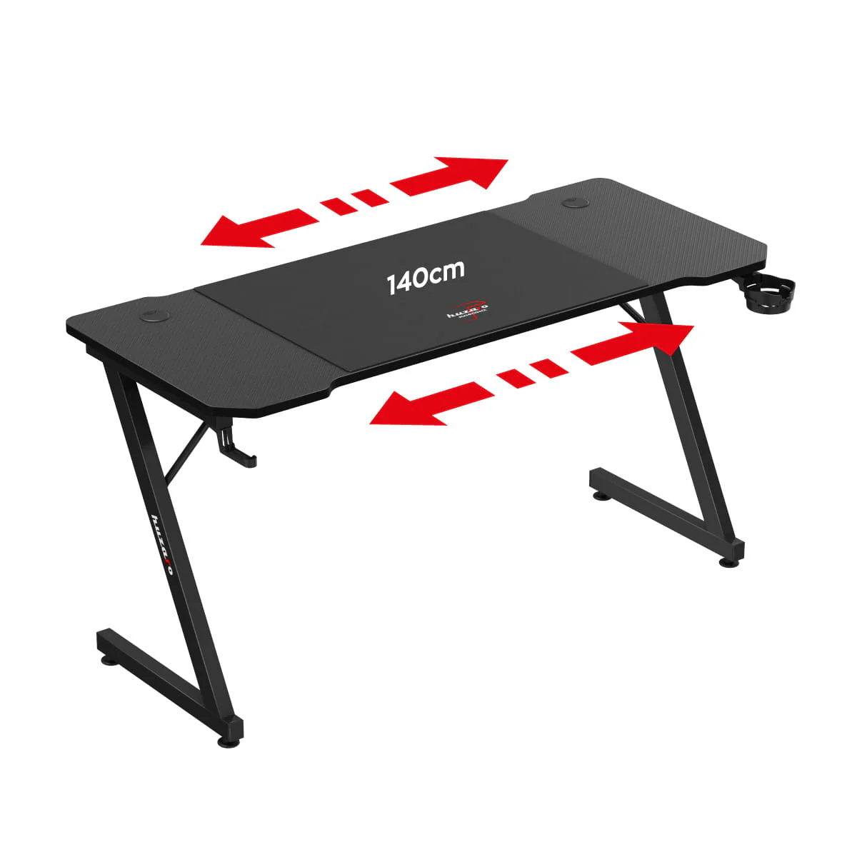 Huzaro Hero 3.3 Schwarzer Gaming-Schreibtisch - Image 6