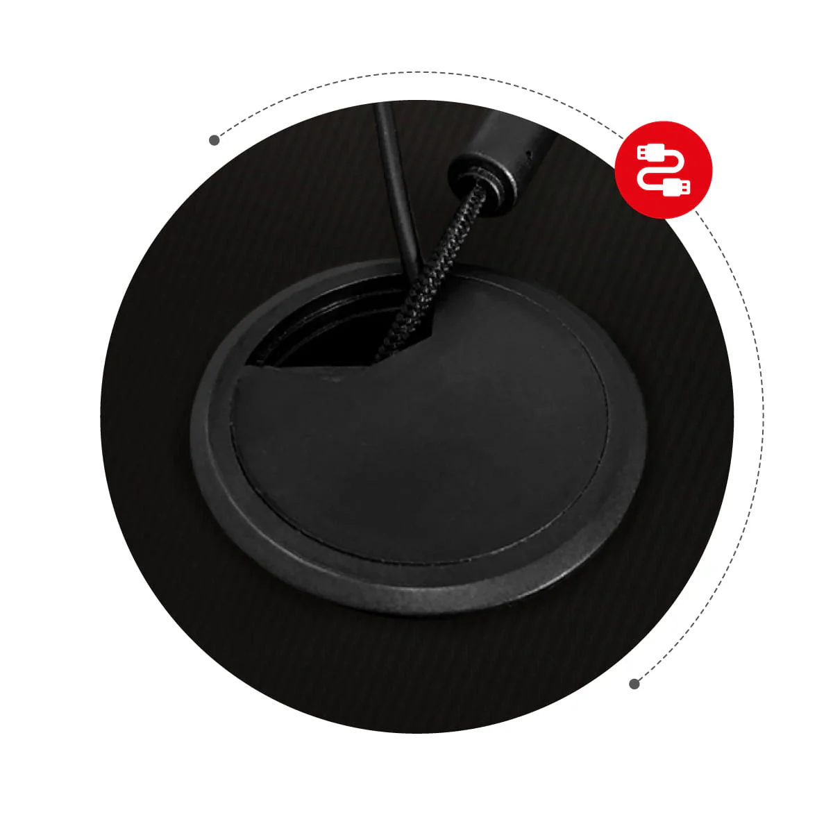 Huzaro Hero 4.7 Gaming-Schreibtisch Schwarz - Image 11