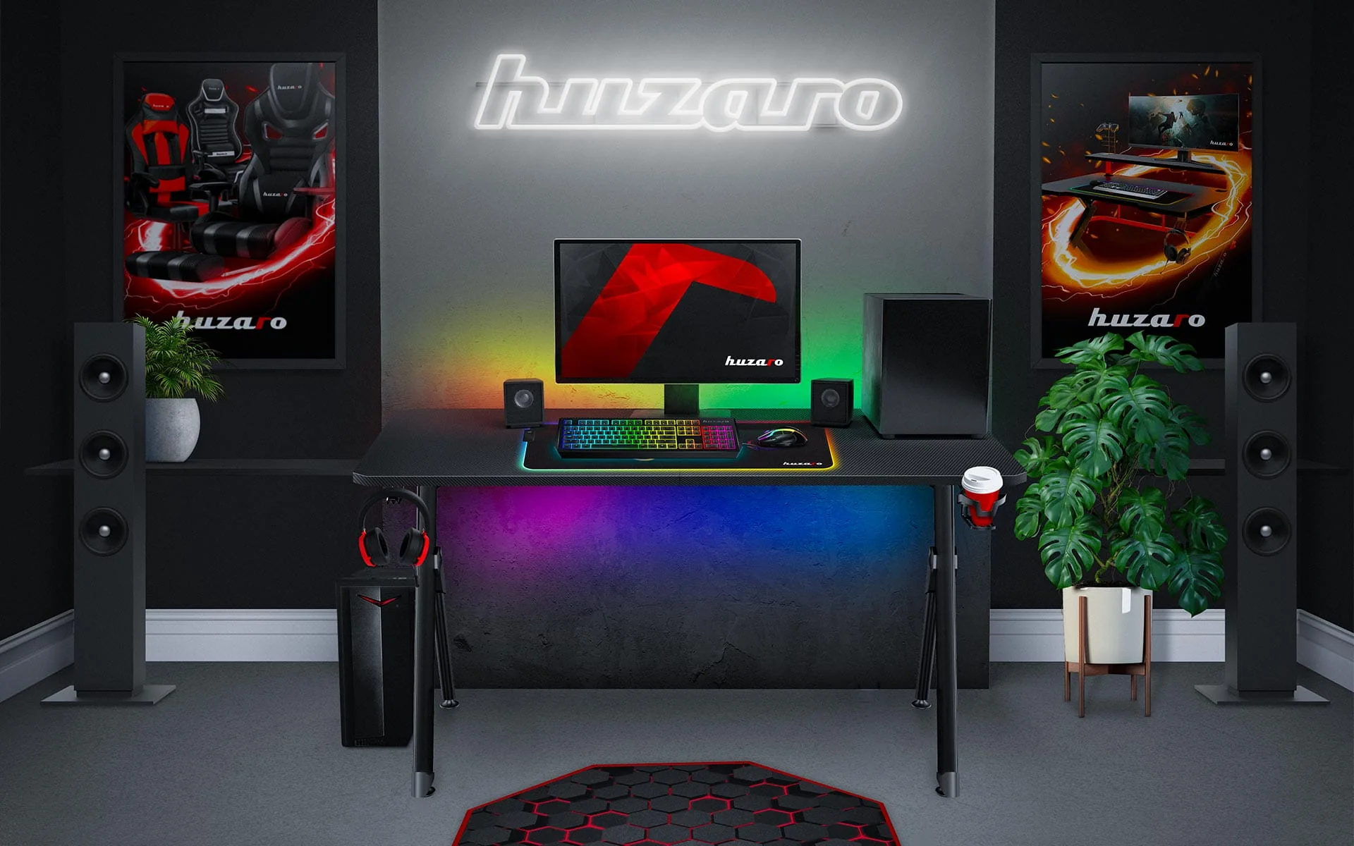 Huzaro Hero 4.7 Gaming-Schreibtisch Schwarz - Image 20