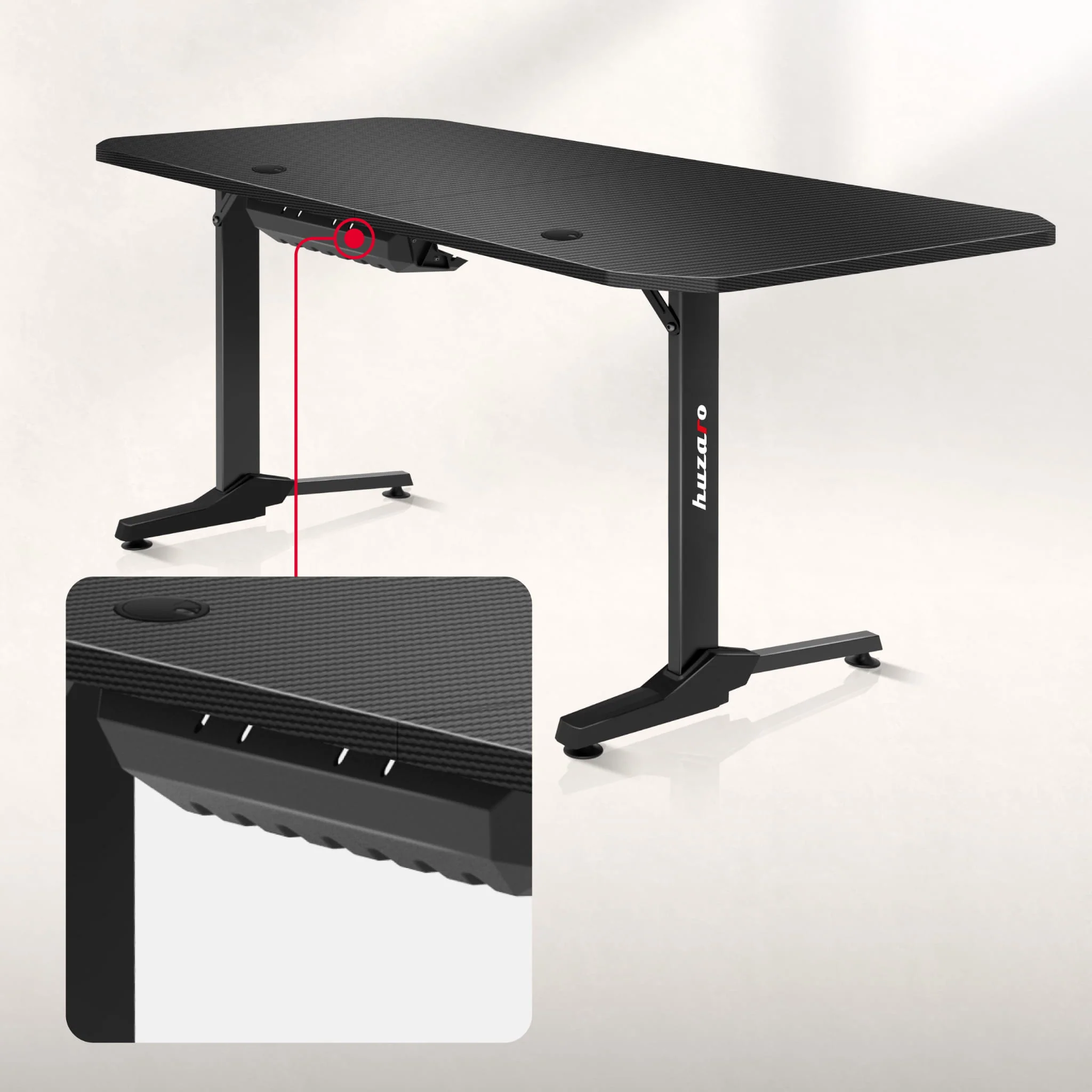 Huzaro Hero 4.7 Gaming-Schreibtisch Schwarz - Image 3