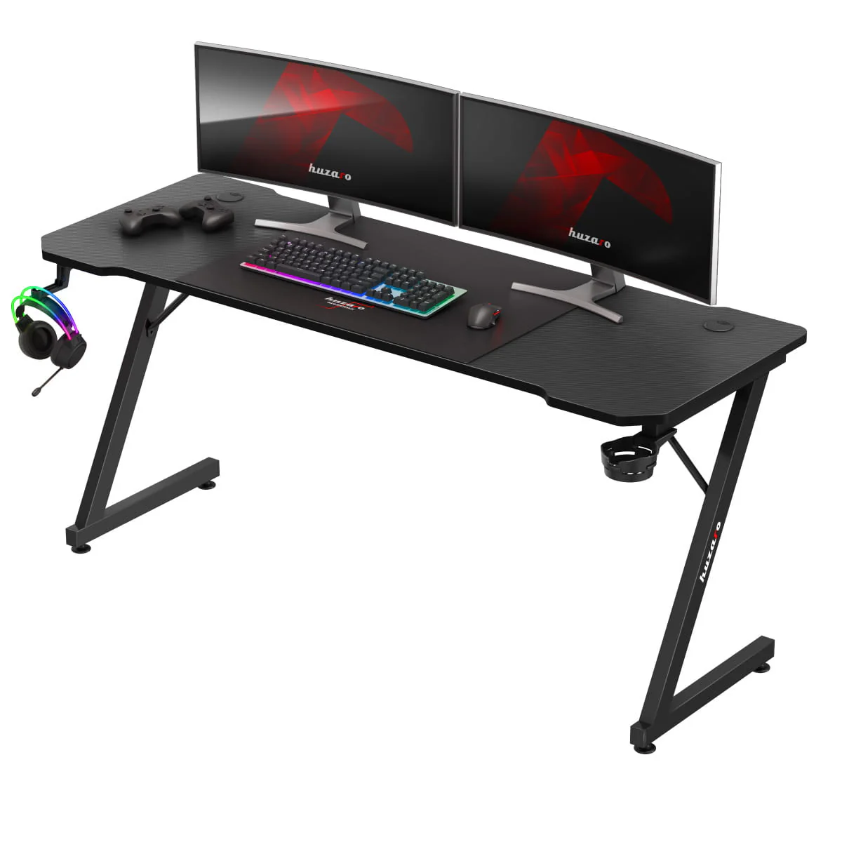 Huzaro Hero 4.8 Schwarzer Gaming-Schreibtisch - Image 11