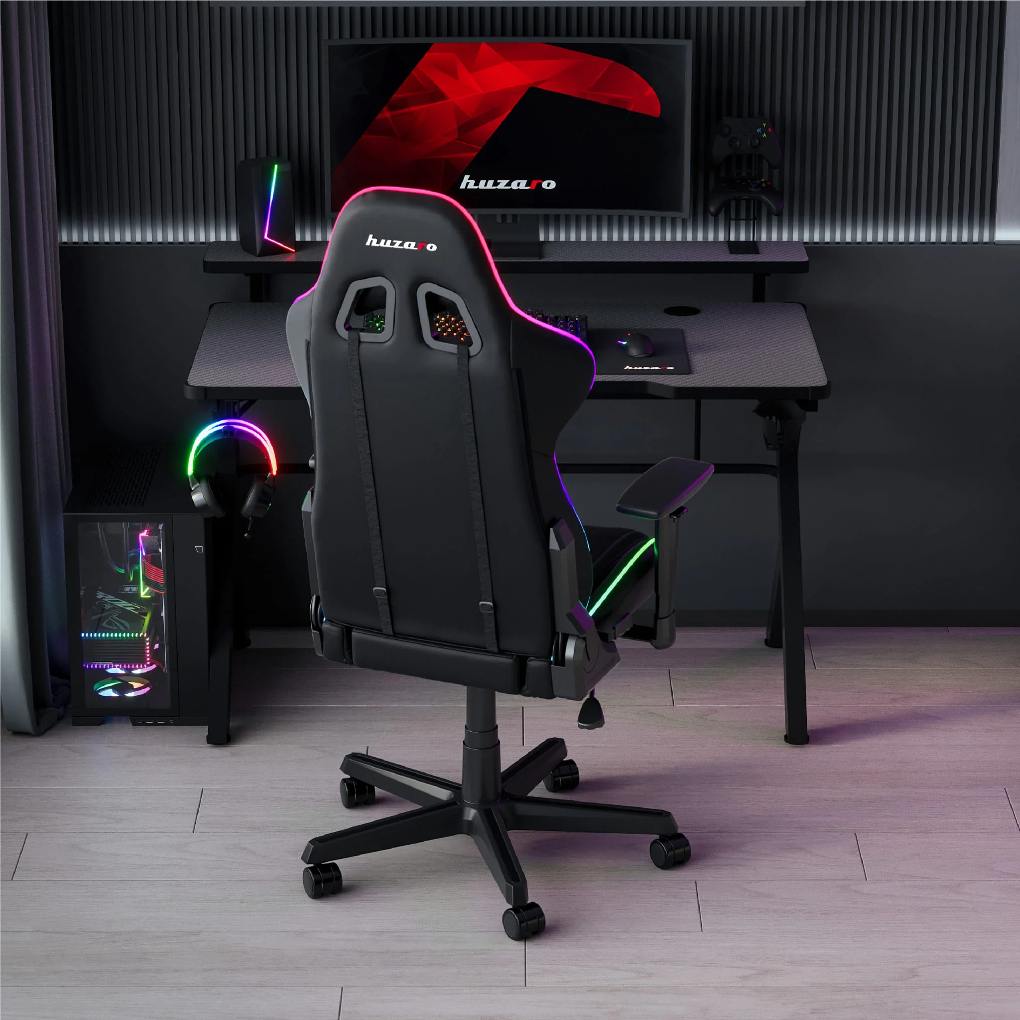 Huzaro Hero 5.0 RGB-LED-Gaming-Tisch - Image 5