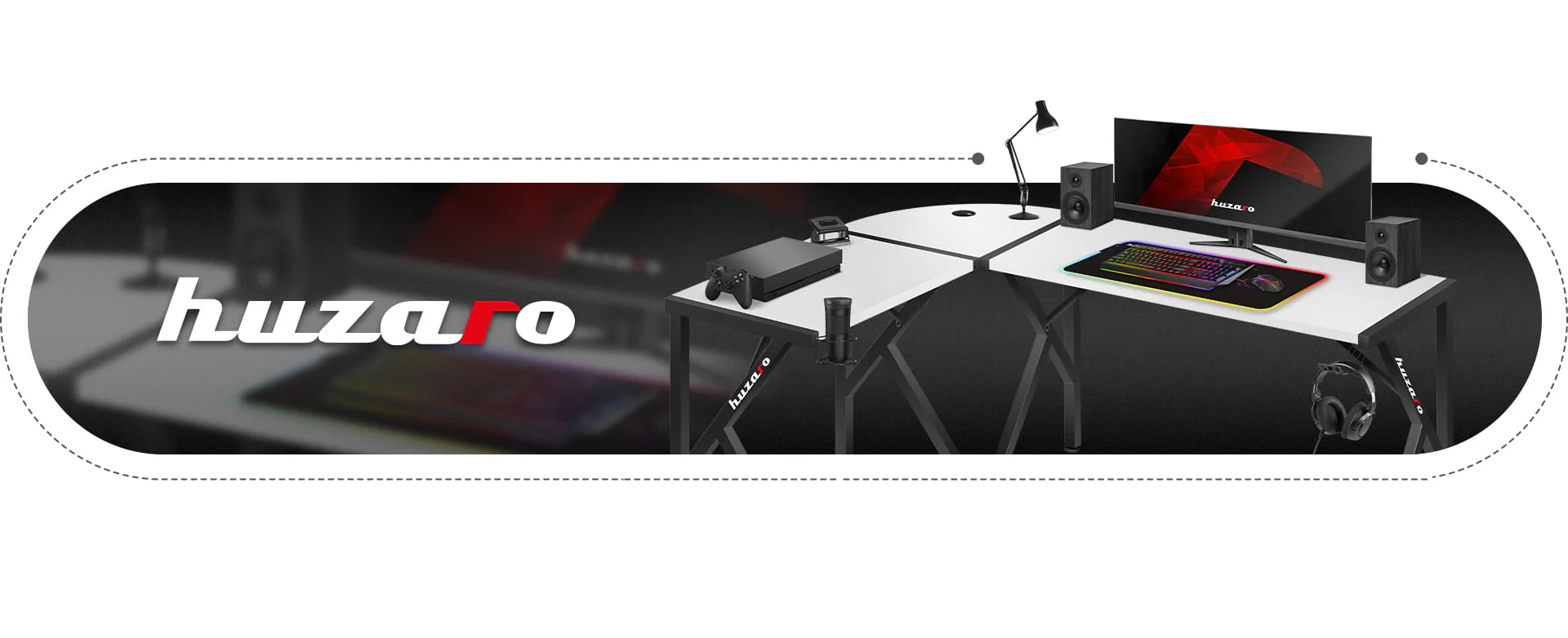 Huzaro Hero 6.3 Eck-Gaming-Schreibtisch weiß - Image 18
