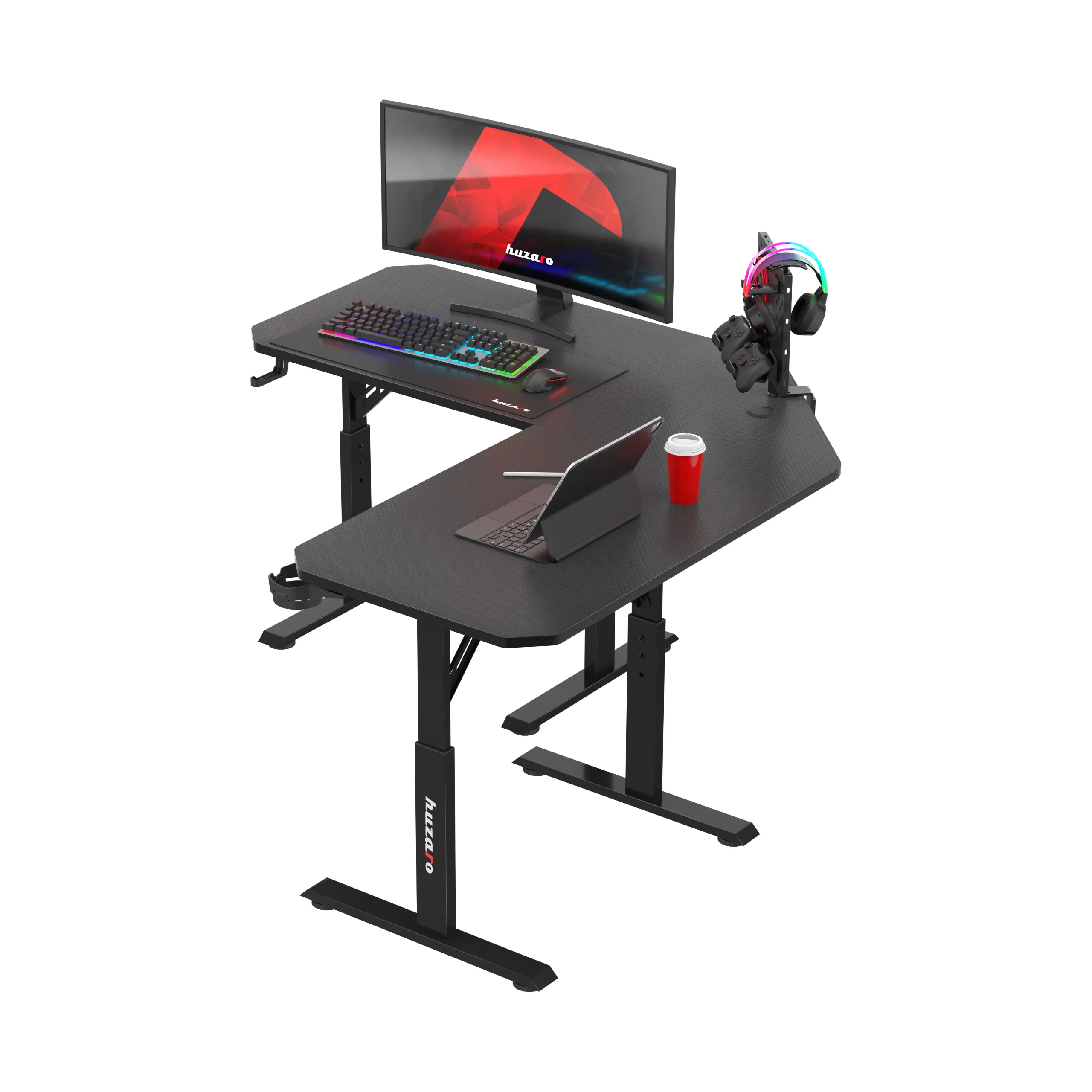 Huzaro Hero 7.3 Elektrischer Eckschreibtisch schwarz - Image 8