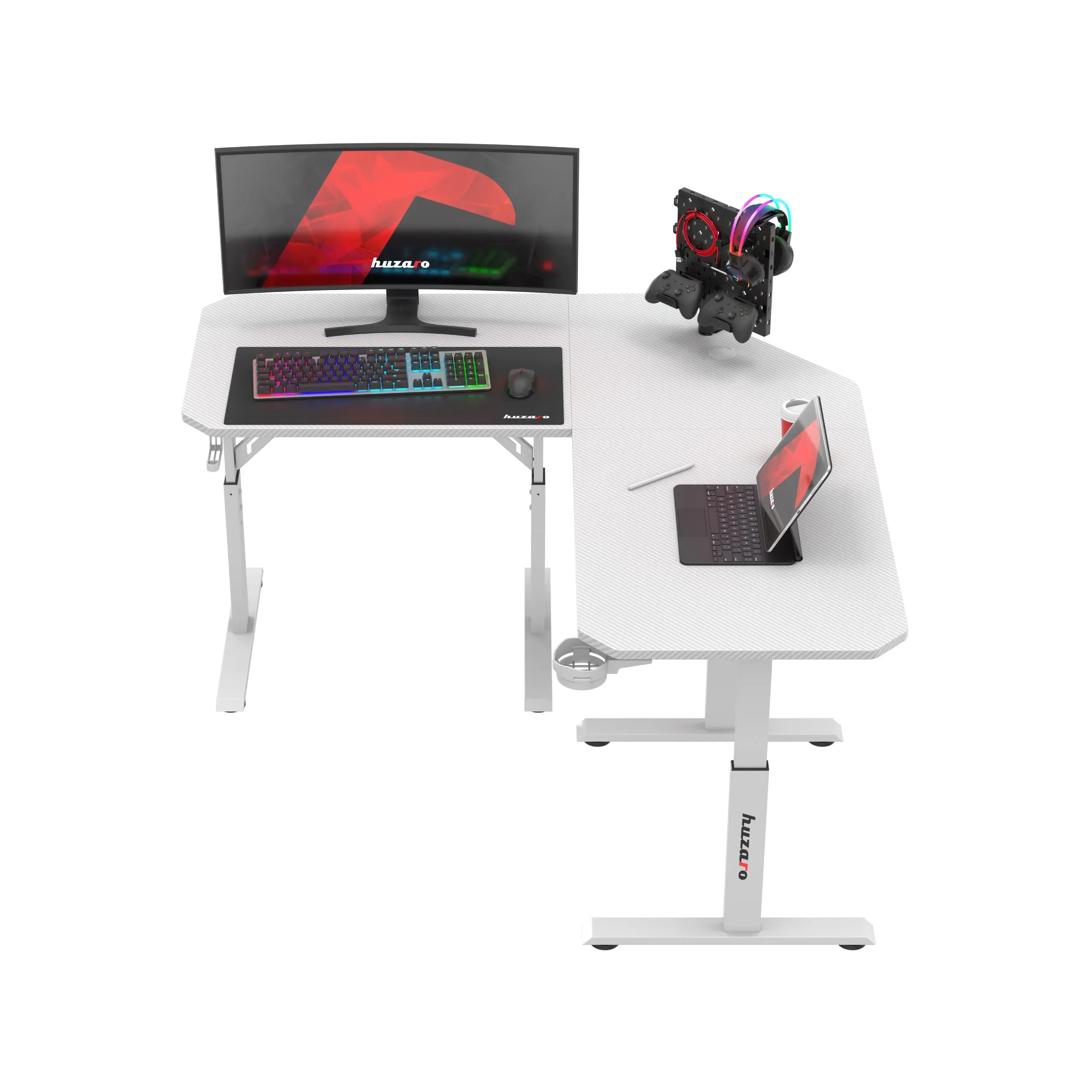 Huzaro Hero 7.3 Elektrischer Eckschreibtisch Weiß - Image 10