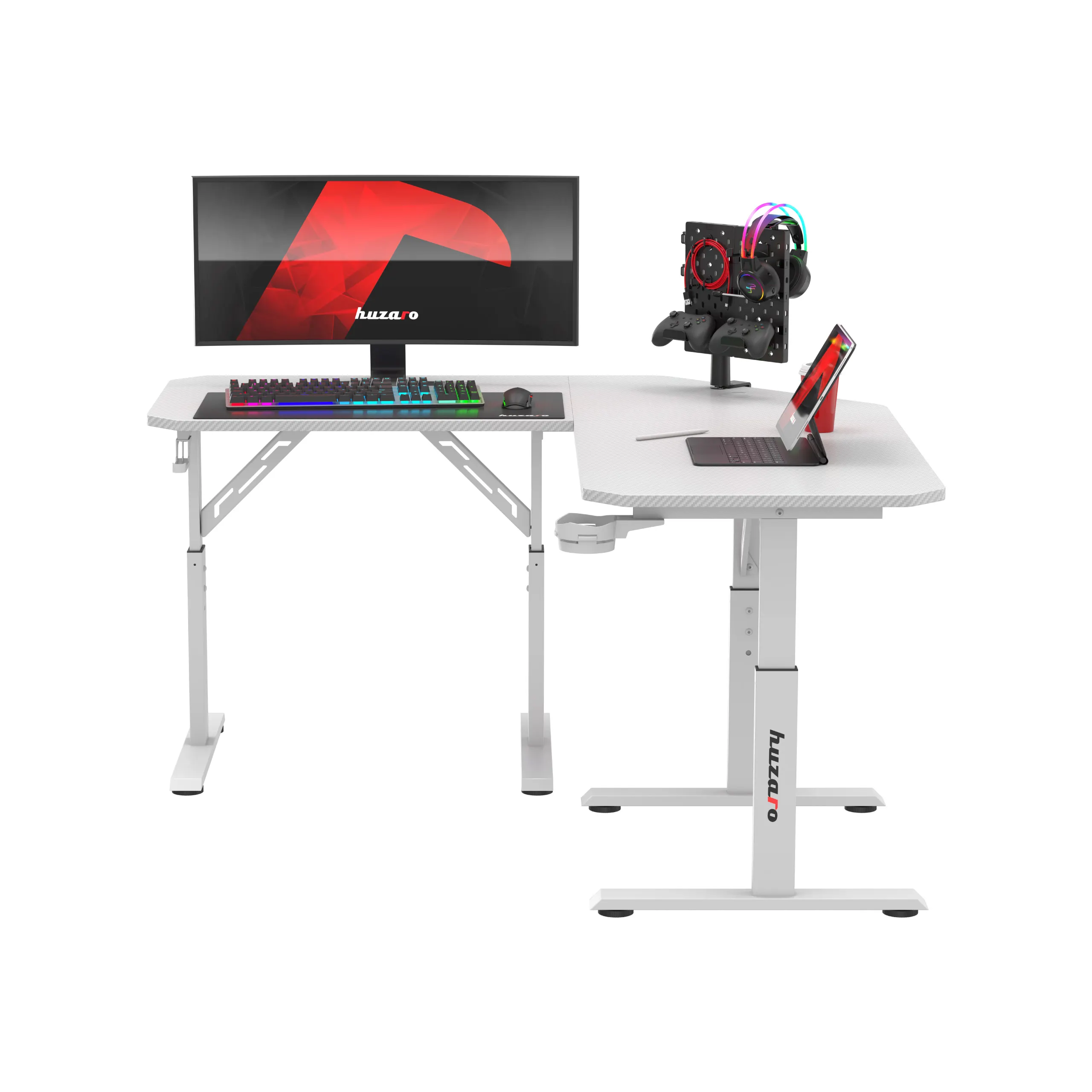Huzaro Hero 7.3 Elektrischer Eckschreibtisch Weiß - Image 12