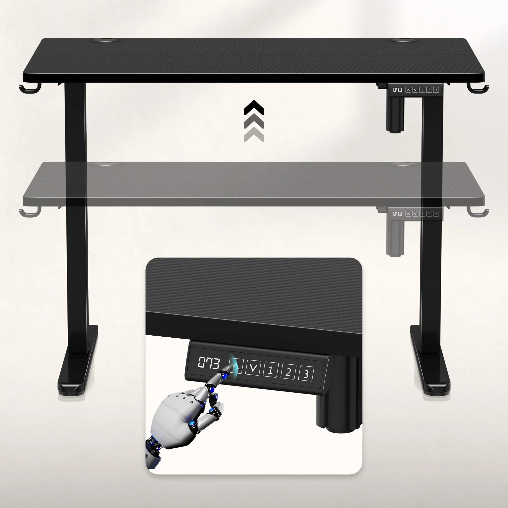 Huzaro Hero 7.9 Schwarzer elektrischer Schreibtisch - Image 7