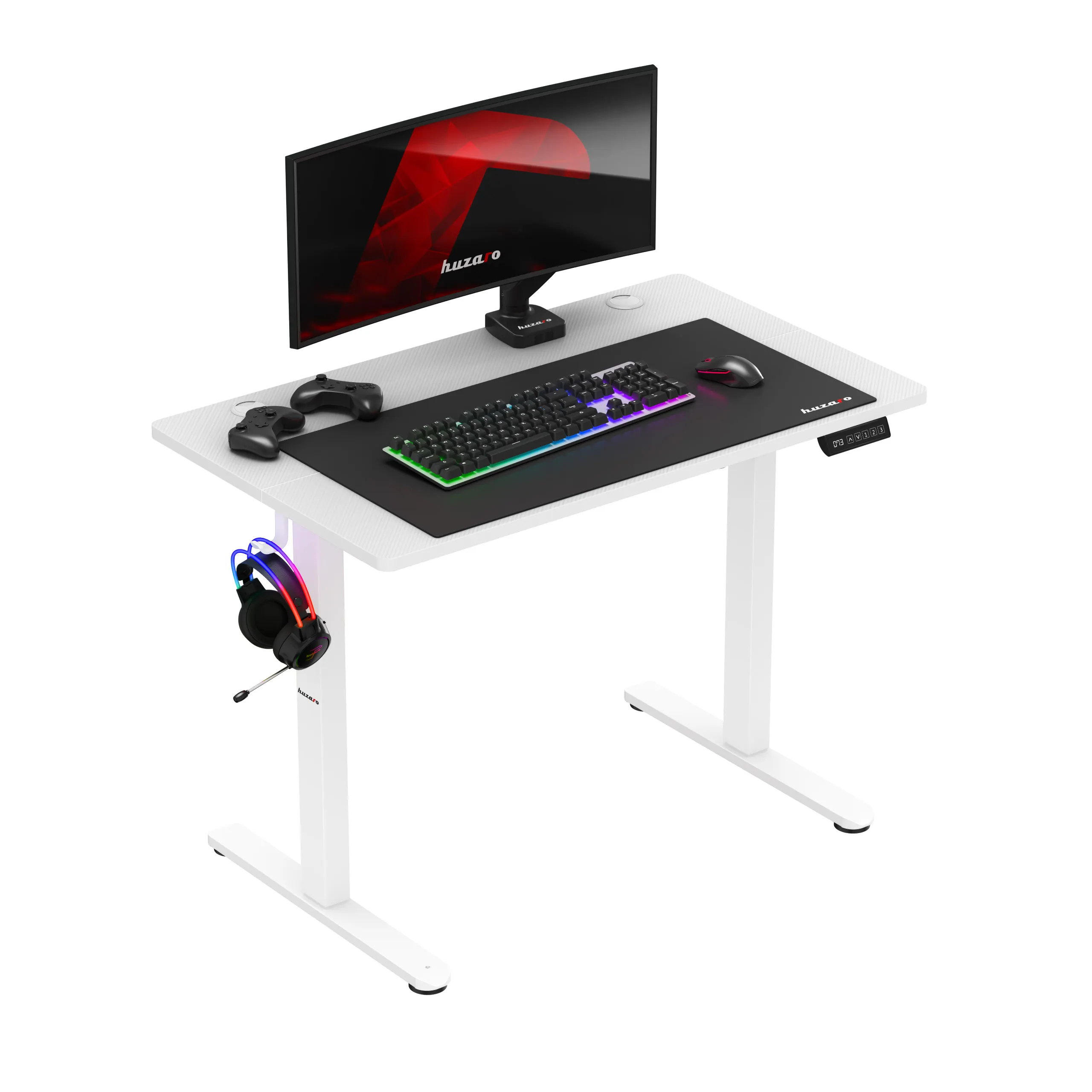 Huzaro Hero 7.9 Weiß Elektrischer Schreibtisch 100 cm x 60 cm