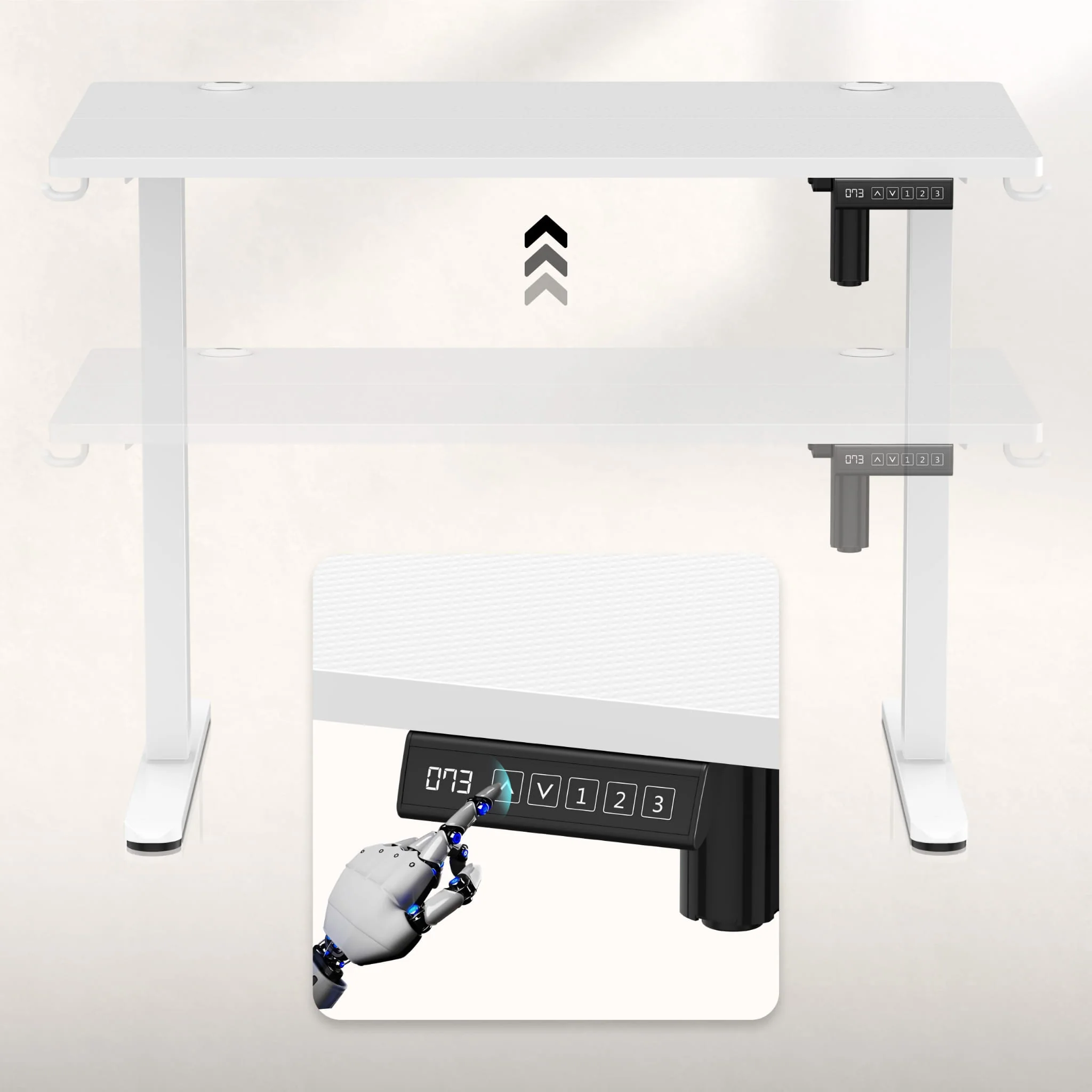 Huzaro Hero 7.9 Weiß Elektrischer Schreibtisch 100 cm x 60 cm - Image 5