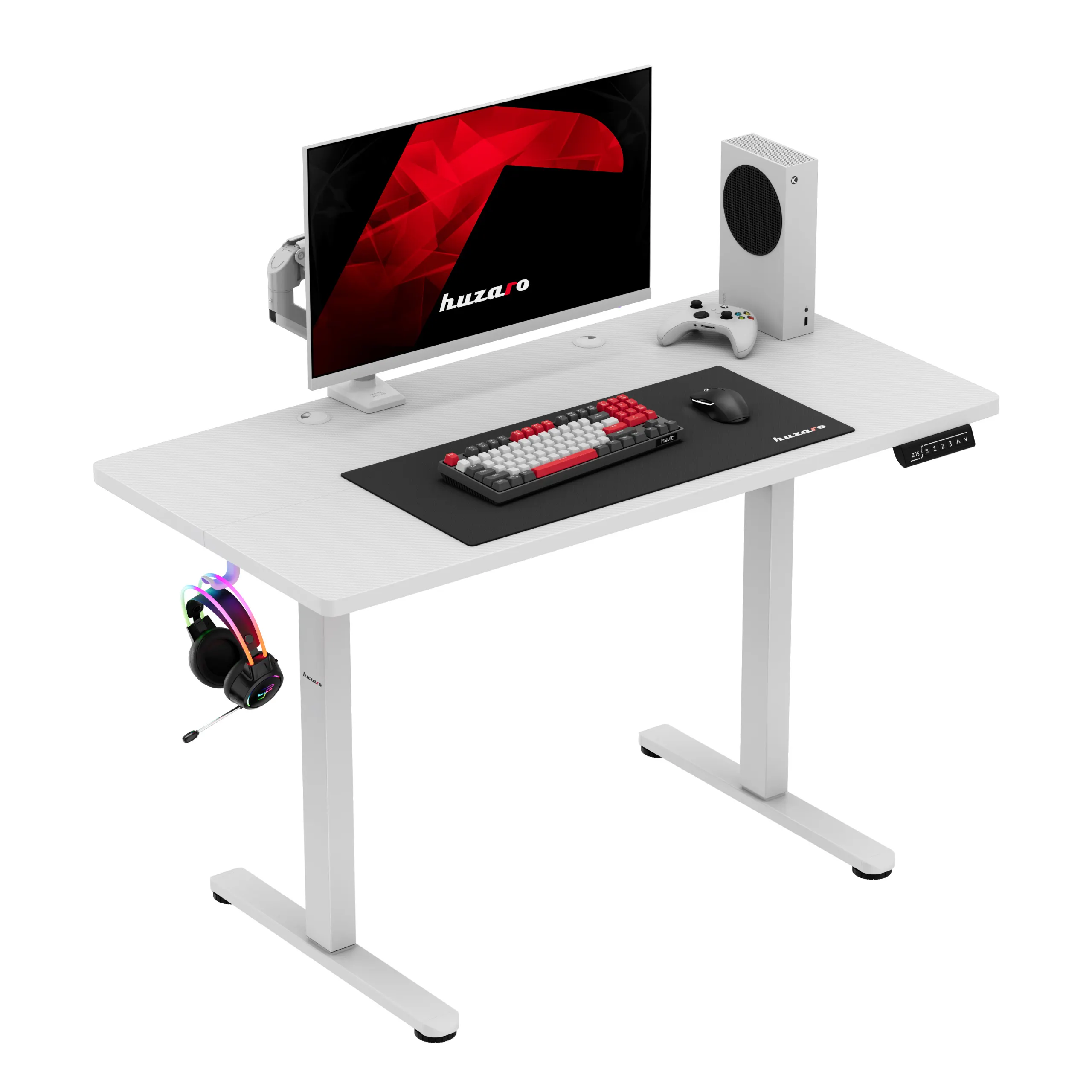 Huzaro Hero 8.1 Höhenverstellbarer Schreibtisch Weiß