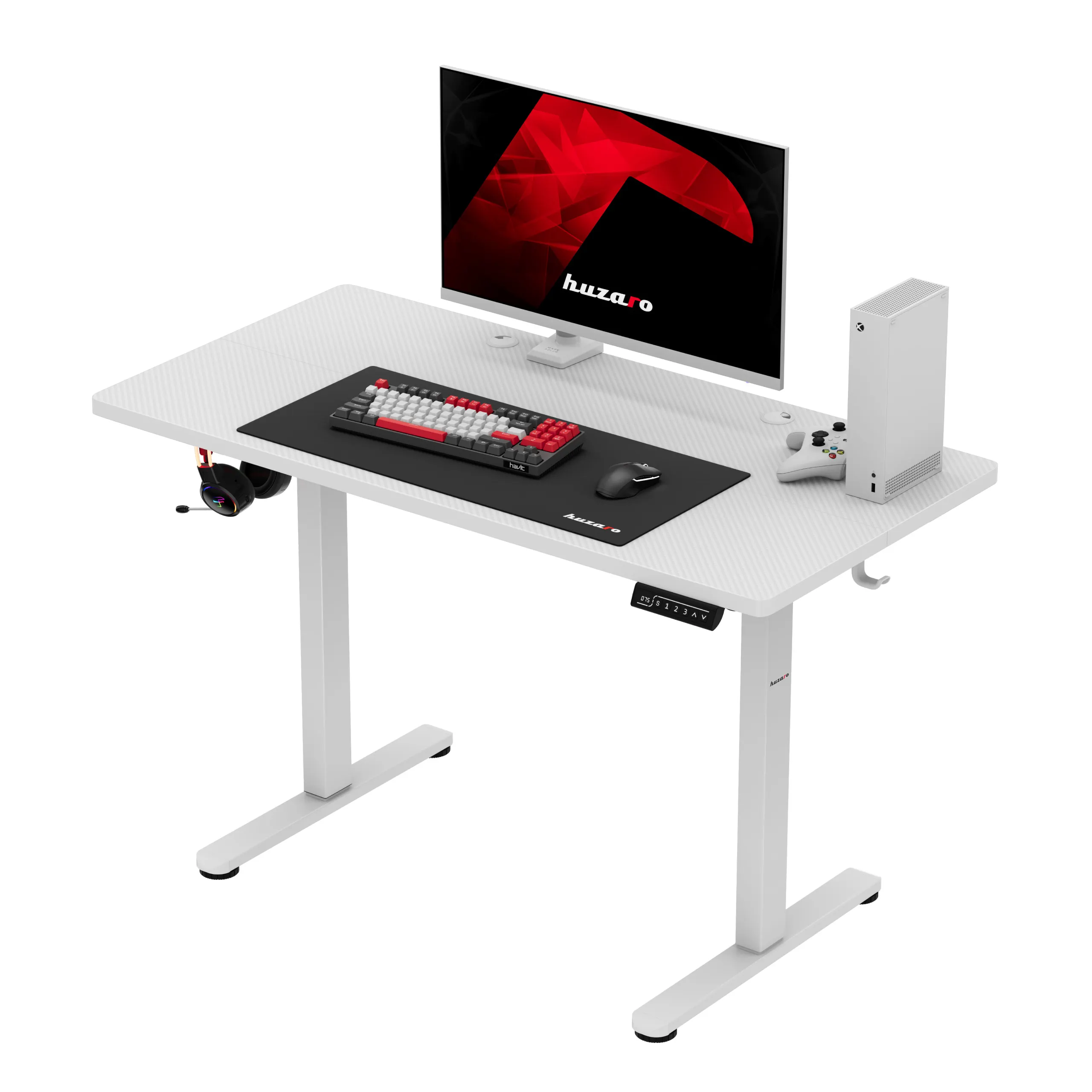 Huzaro Hero 8.1 Höhenverstellbarer Schreibtisch Weiß - Image 8