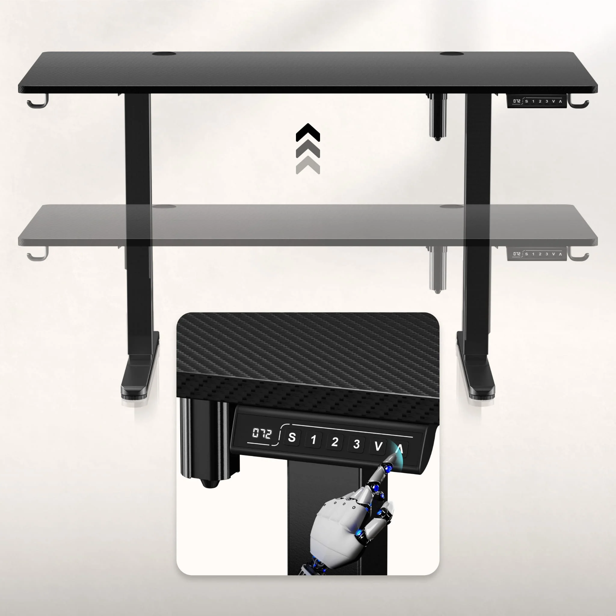 Huzaro Hero 8.2 Schwarz Elektrischer Schreibtisch - Image 3