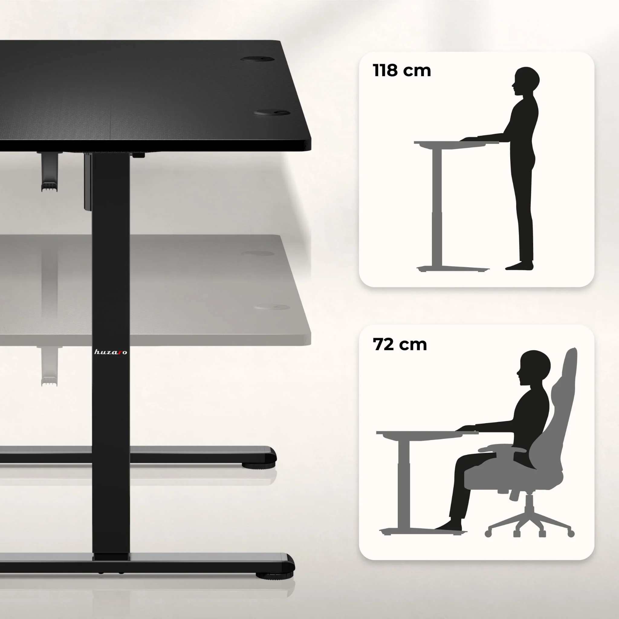Huzaro Hero 8.2 Schwarz Elektrischer Schreibtisch - Image 9