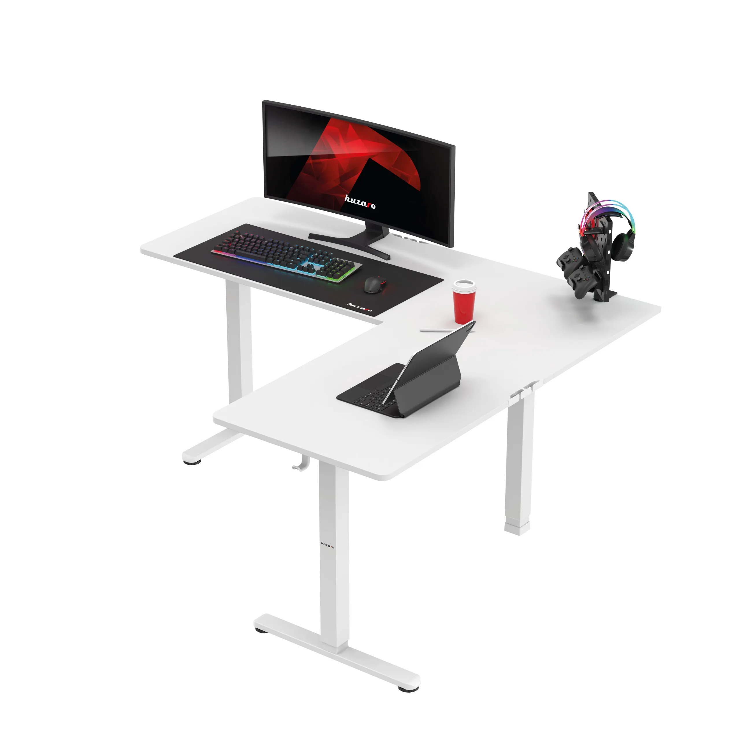 Huzaro Hero 9.5 elektrischer Eckschreibtisch schwarz - Image 10