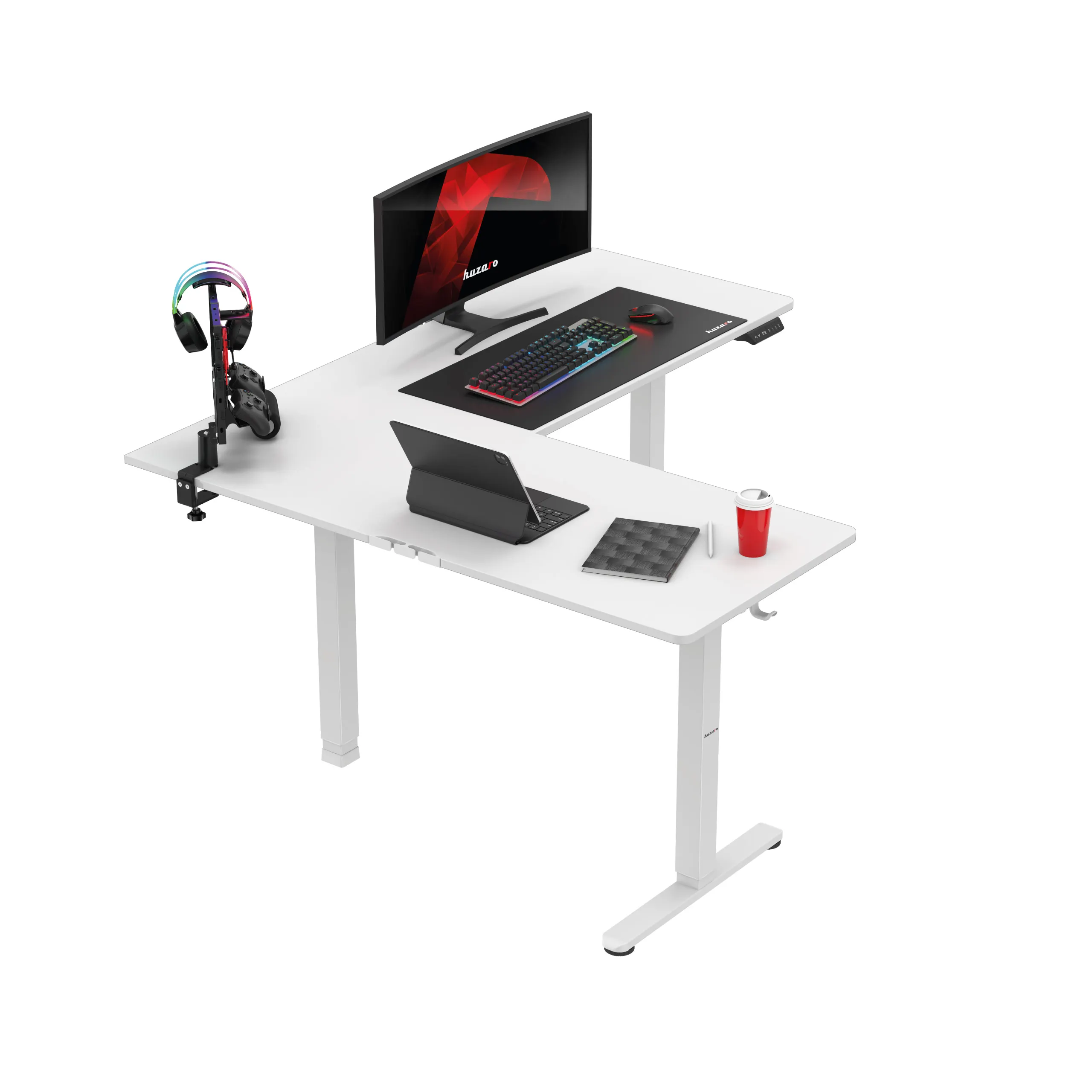 Huzaro Hero 9.5 elektrischer Eckschreibtisch schwarz - Image 7