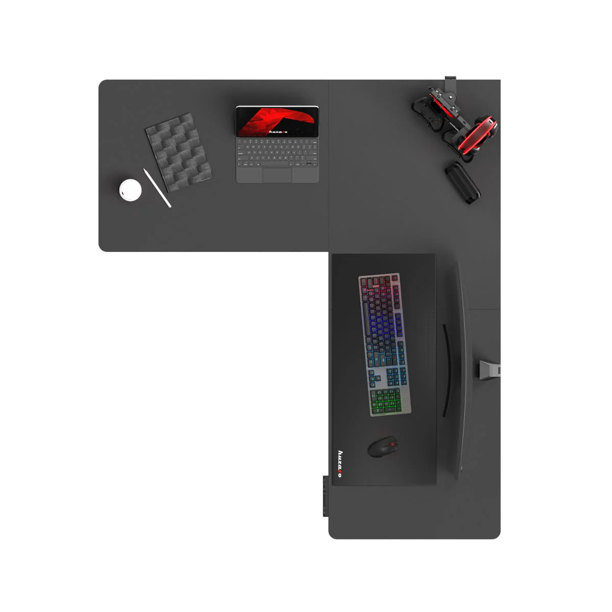 Huzaro Hero 9.5 elektrischer Eckschreibtisch schwarz - Image 10