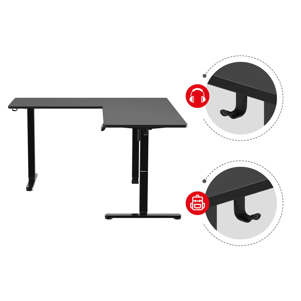 Huzaro Hero 9.5 elektrischer Eckschreibtisch schwarz - Image 23