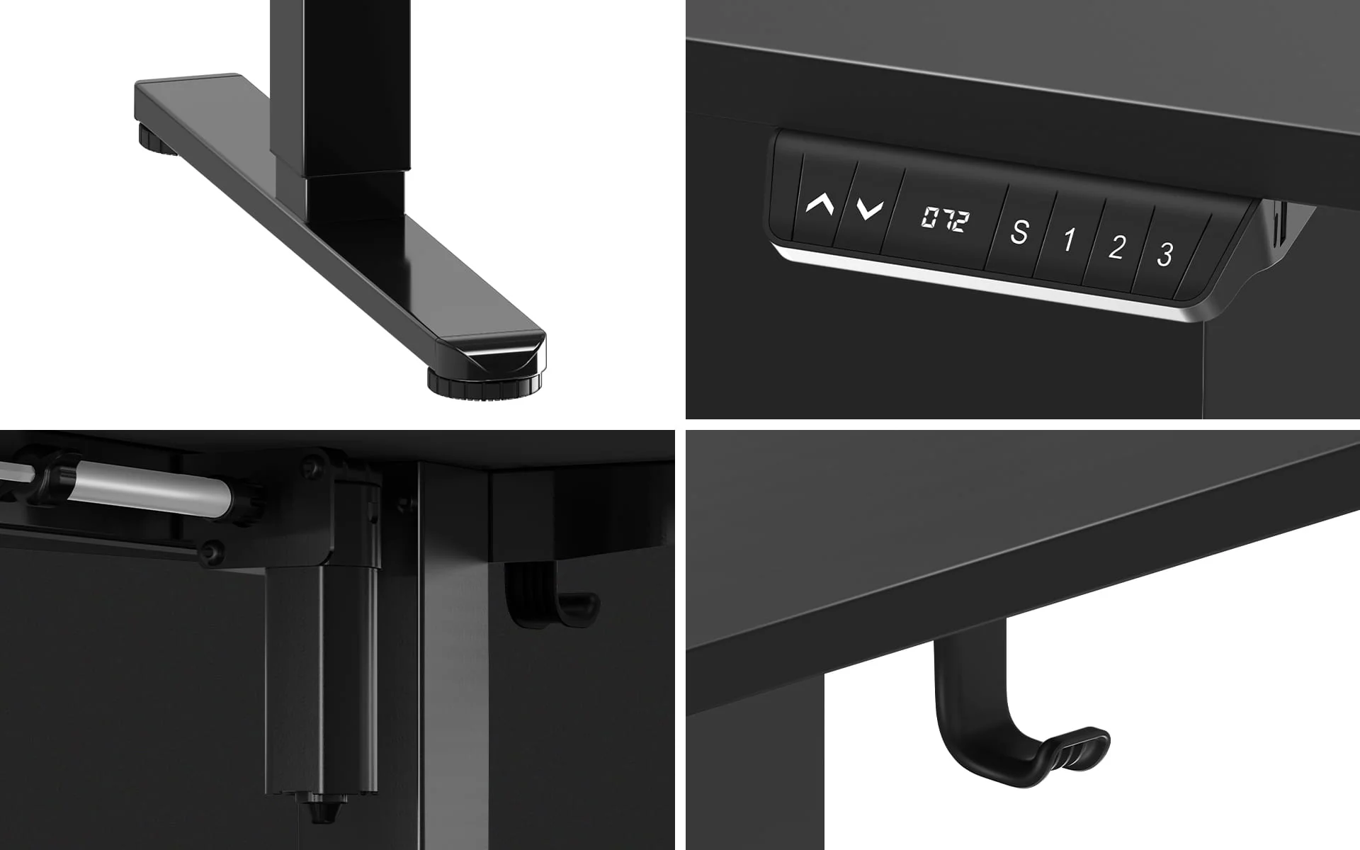 Huzaro Hero 9.5 elektrischer Eckschreibtisch schwarz - Image 29