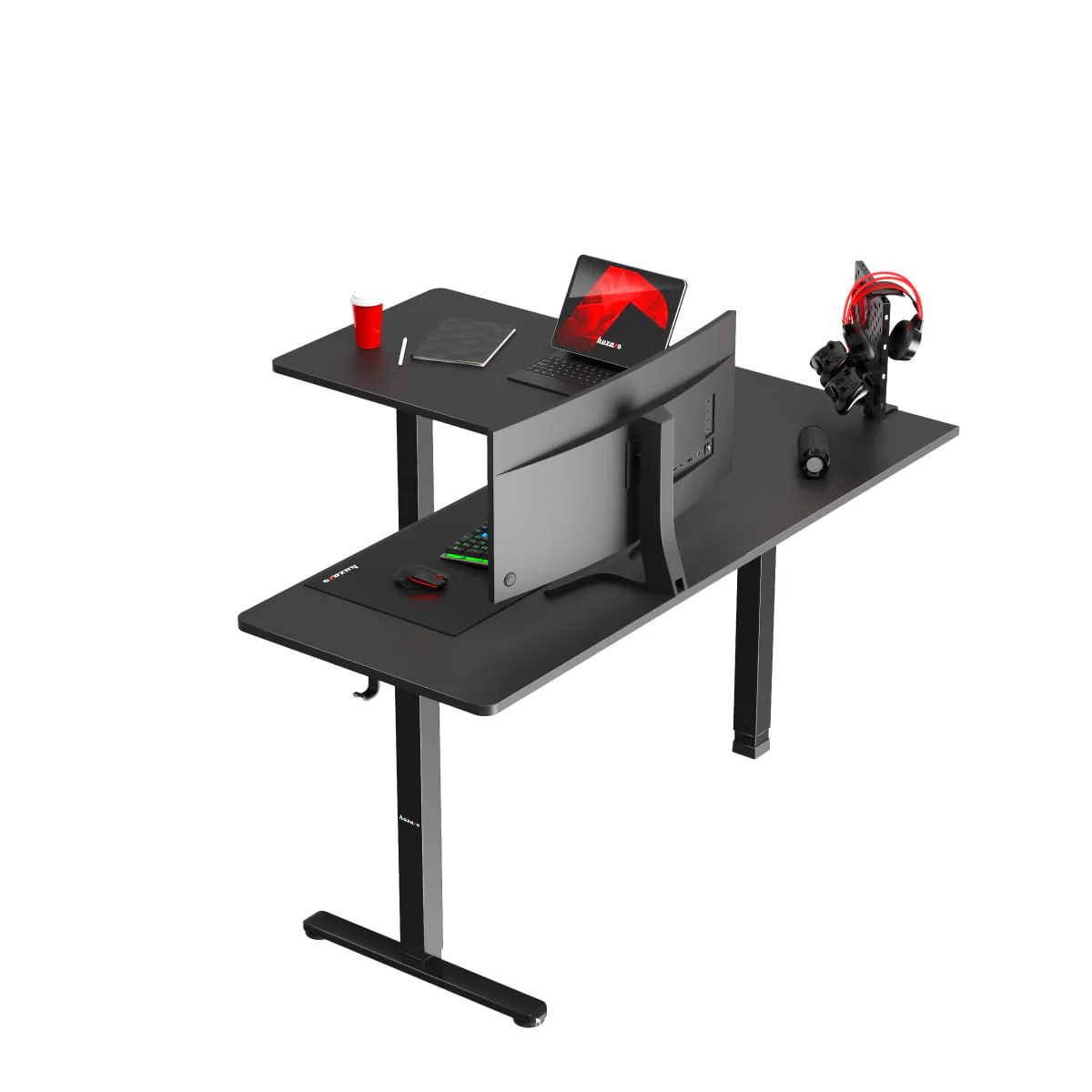Huzaro Hero 9.5 elektrischer Eckschreibtisch schwarz - Image 5