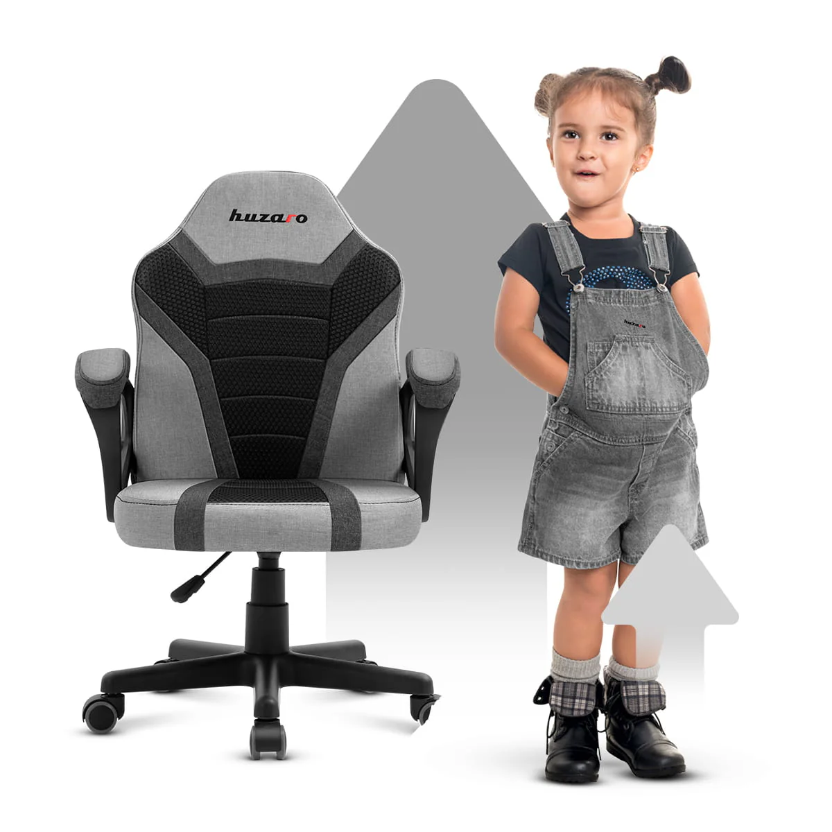 HUZARO RANGER 1.0 Grau Mesh Gaming-Stuhl für Kinder - Image 13