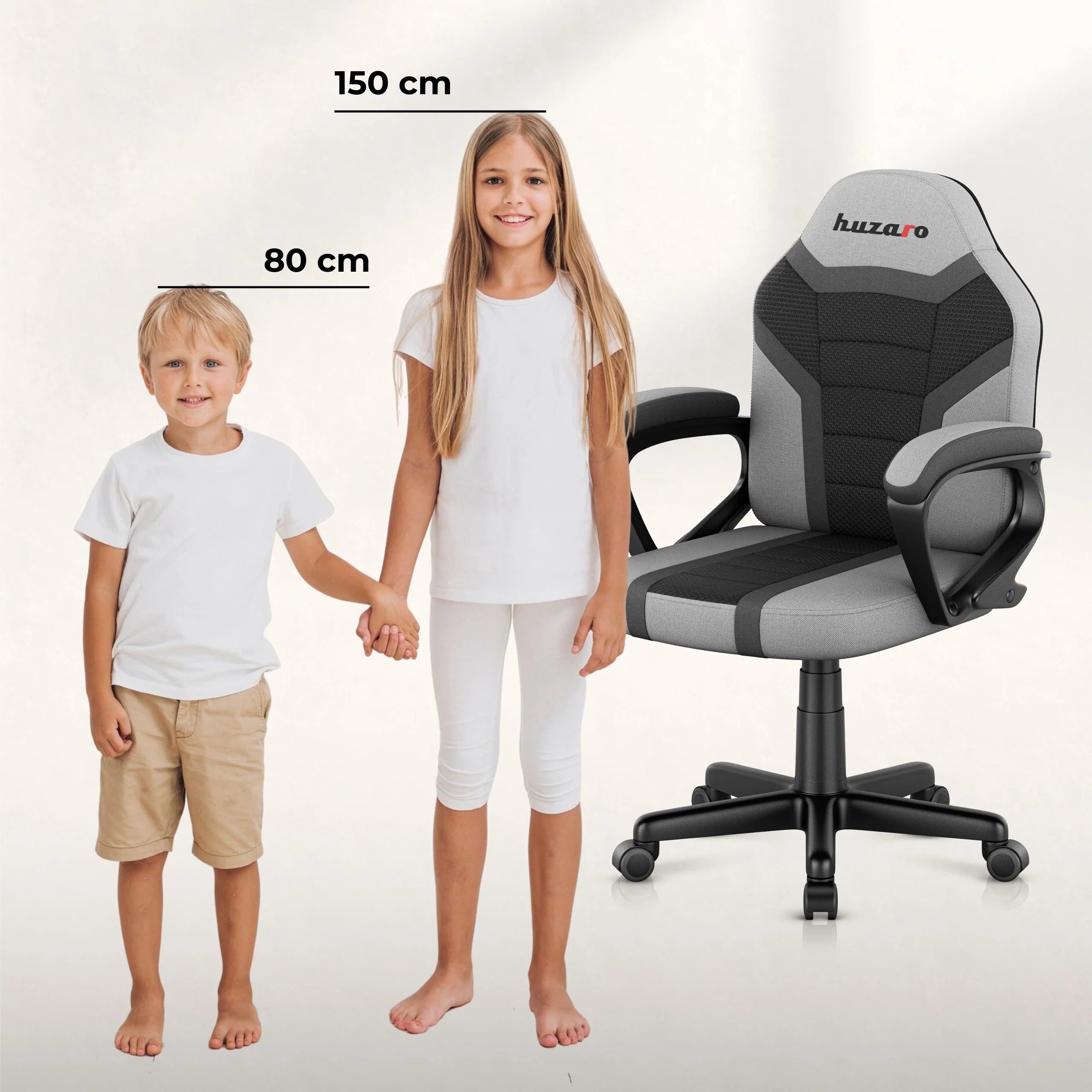HUZARO RANGER 1.0 Grau Mesh Gaming-Stuhl für Kinder - Image 14