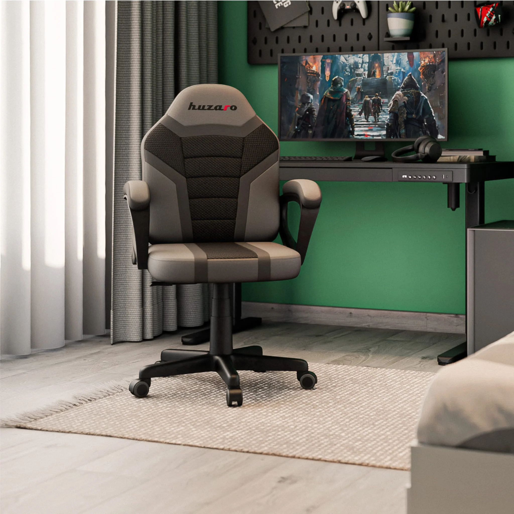 HUZARO RANGER 1.0 Grau Mesh Gaming-Stuhl für Kinder - Image 6