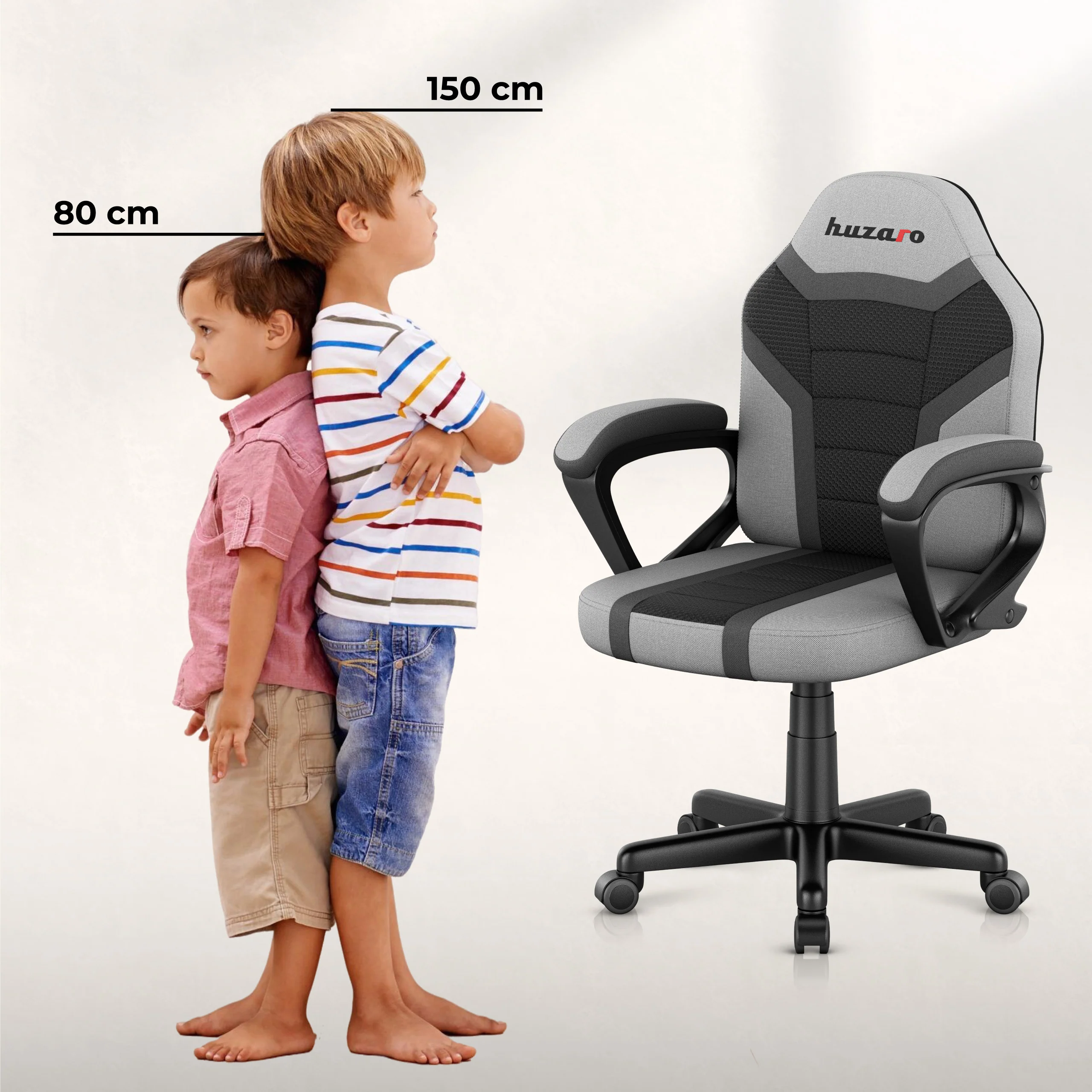 HUZARO RANGER 1.0 Grau Mesh Gaming-Stuhl für Kinder - Image 8