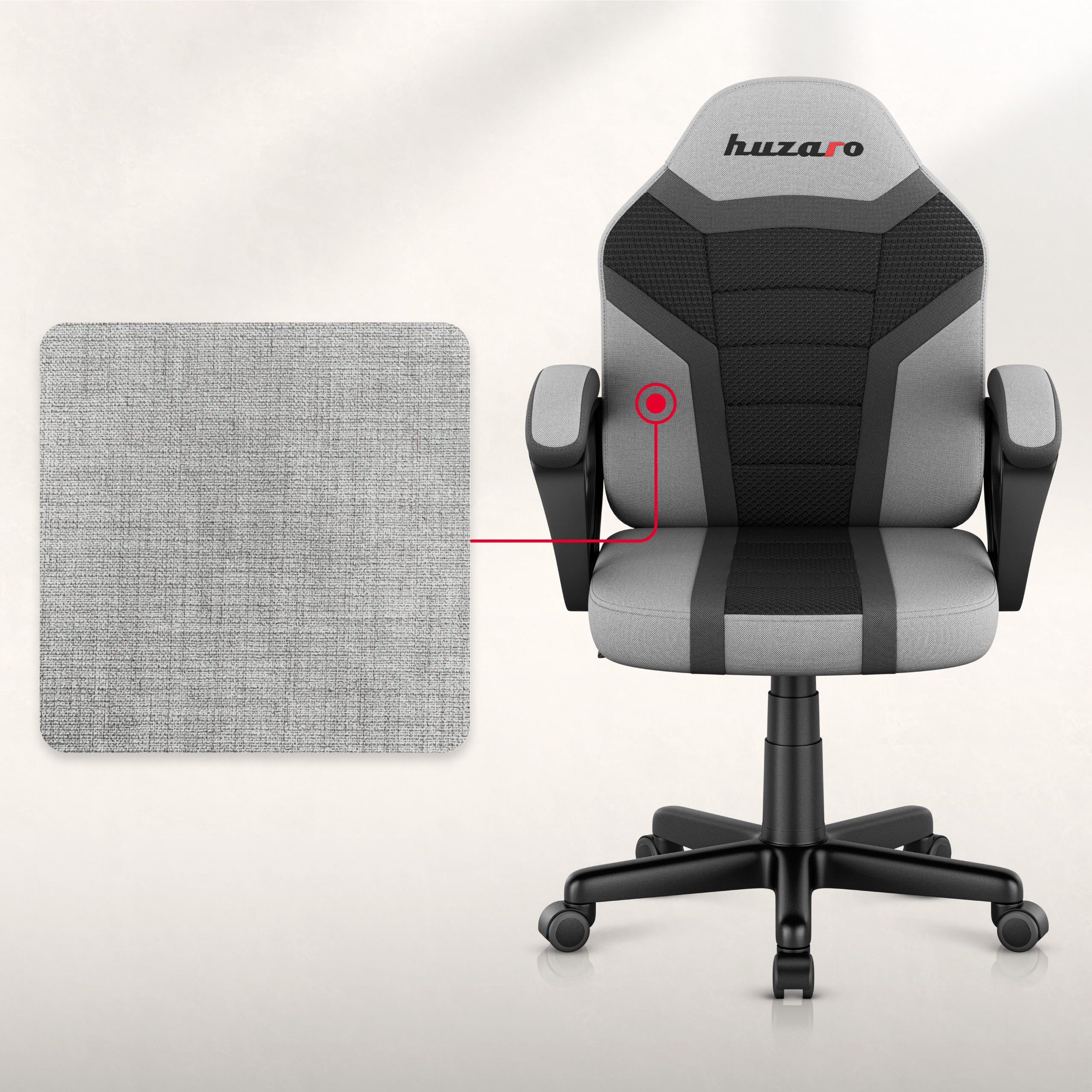 HUZARO RANGER 1.0 Grau Mesh Gaming-Stuhl für Kinder - Image 9