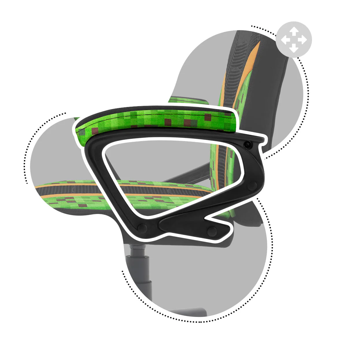 HUZARO RANGER 1.0 Pixel Mesh Gaming-Stuhl für Kinder - Image 13