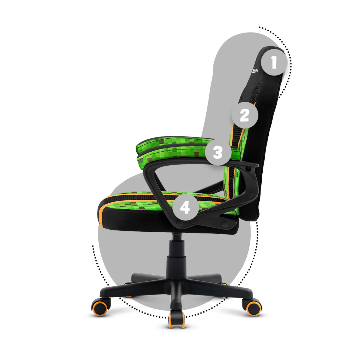 HUZARO RANGER 1.0 Pixel Mesh Gaming-Stuhl für Kinder - Image 14