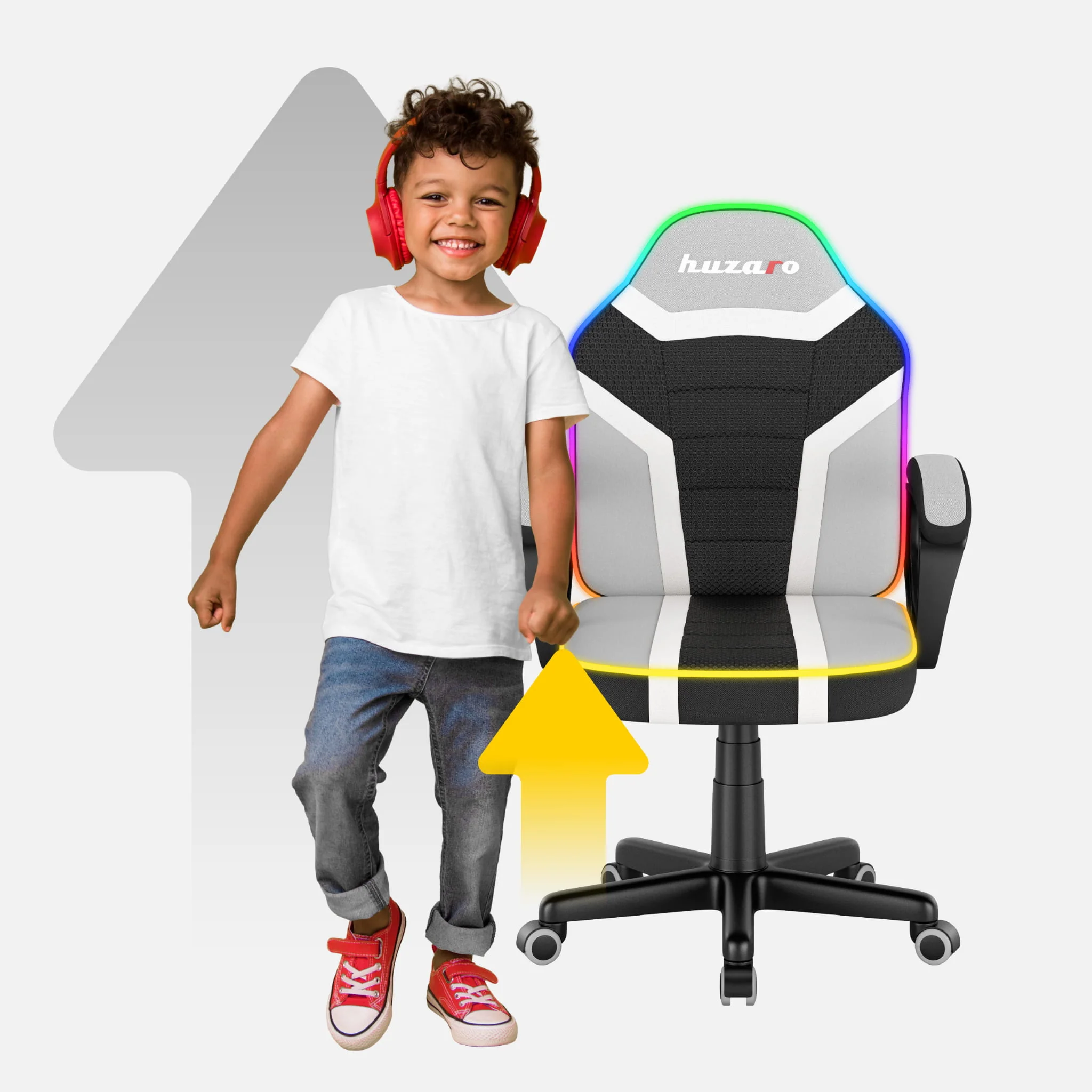 HUZARO RANGER 1.0 RGB LED Gaming-Stuhl für Kinder - Image 6